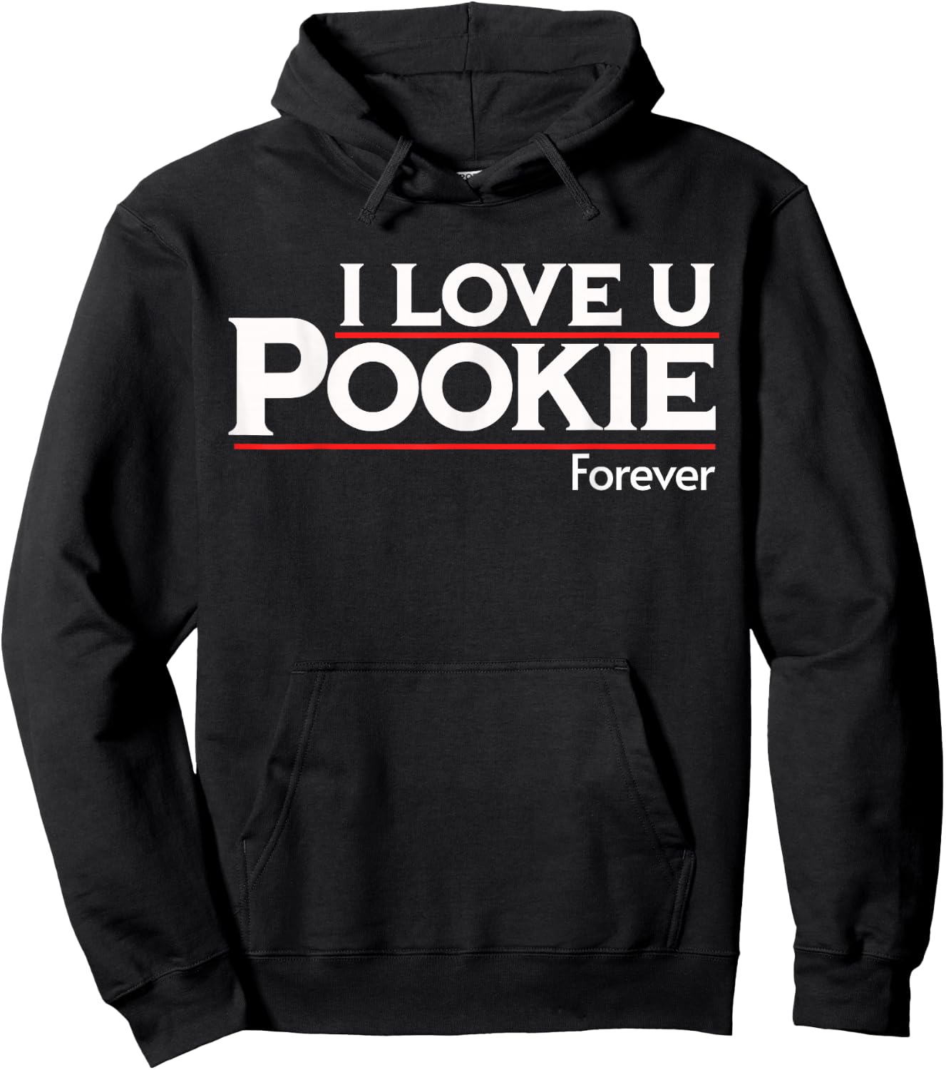 Hawk Tuah Spit On That Thang Design 24 I Love You Pookie Forever , Small, Black Hoodie - Hoodie | Black