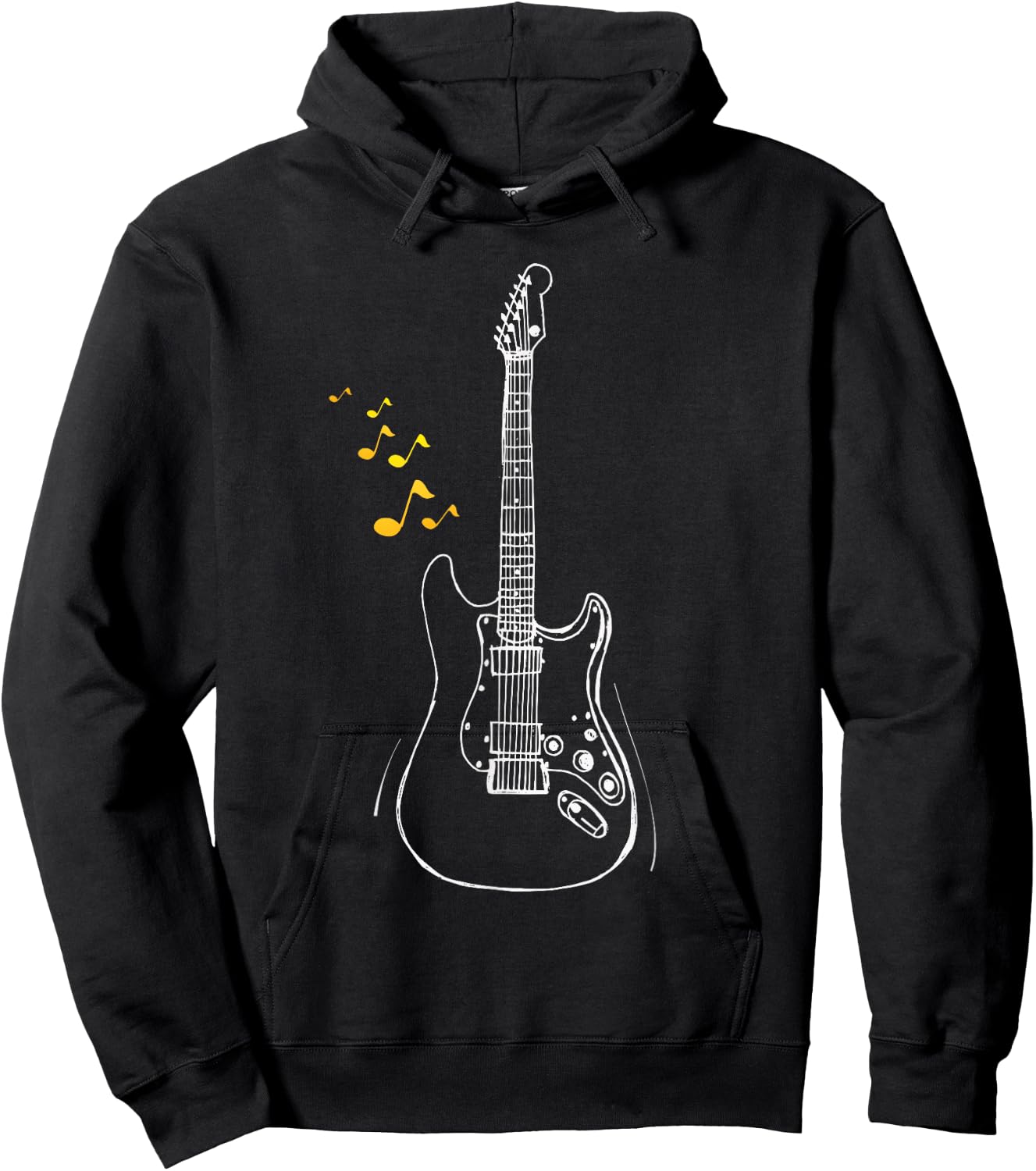 Cut guitar notes, guitarist shirt,guitar musical Notes Hoodie - Hoodie | Black