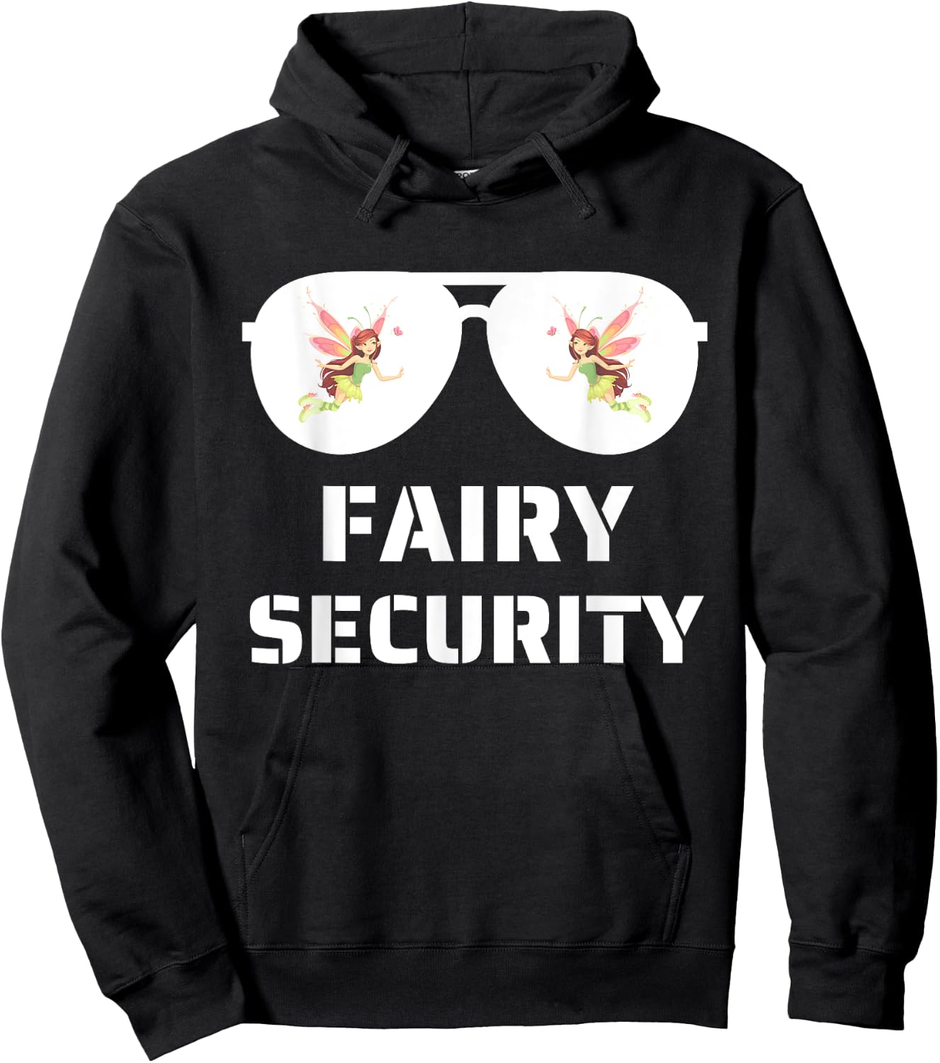Halloween Dad Mom Daughter Adult Costume Fairy Security Hoodie - Hoodie | Black