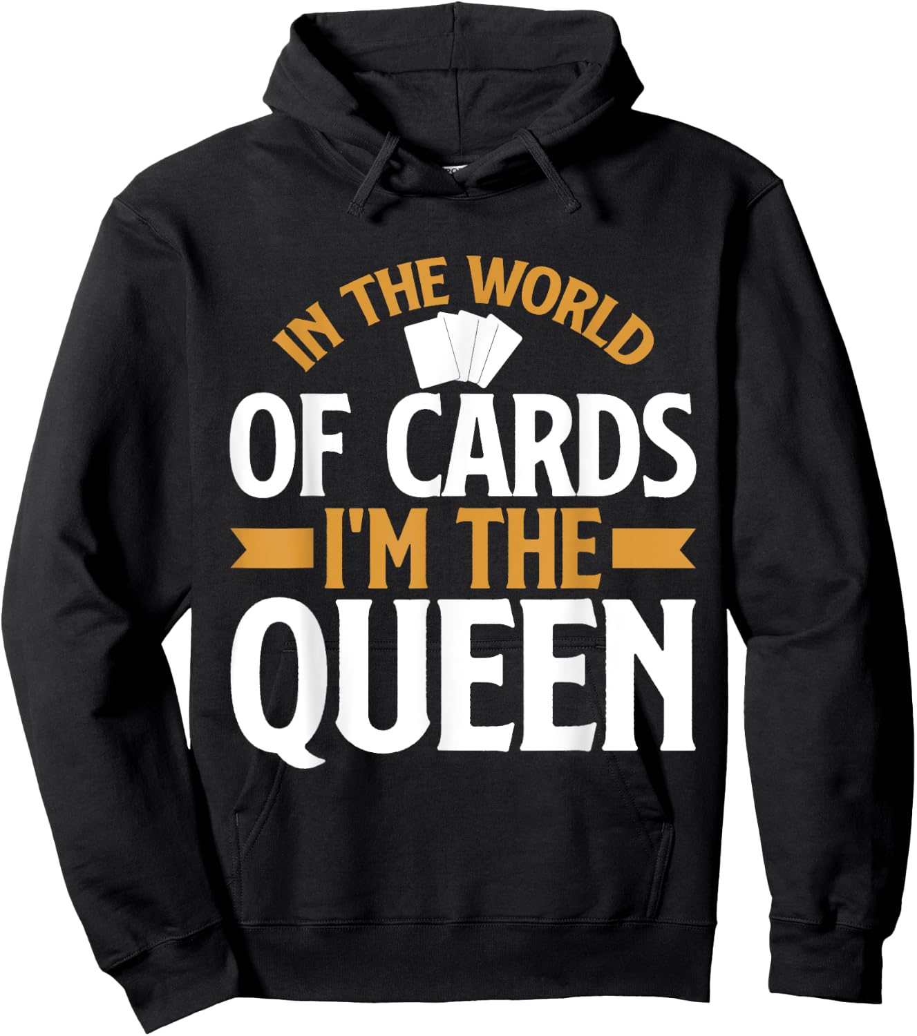 In the World of Cards im the Queen Trading Card Hoodie - Hoodie | Black