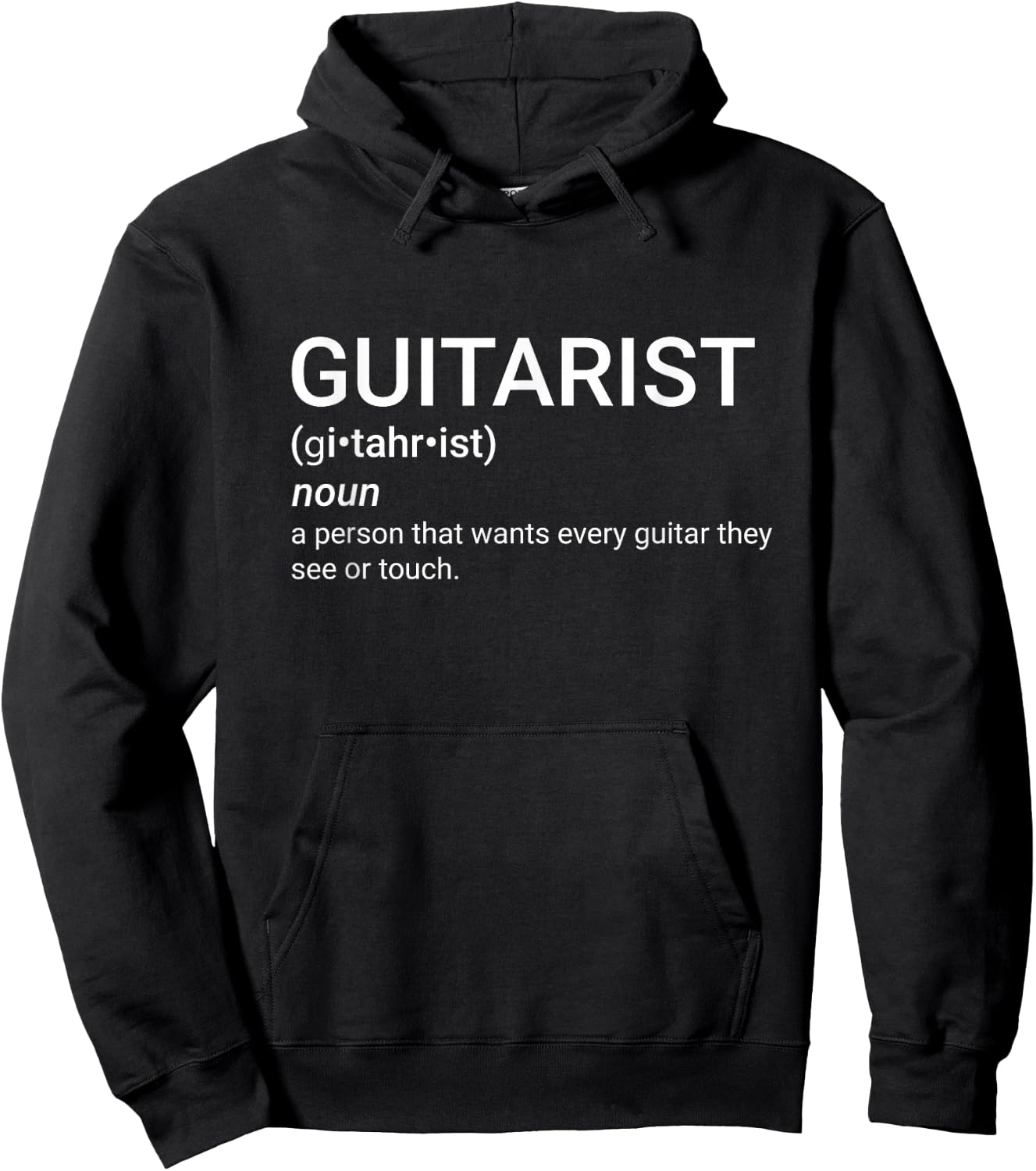 Gift Guitar Player GUITARIST Definition Funny Hoodie - Hoodie | Black