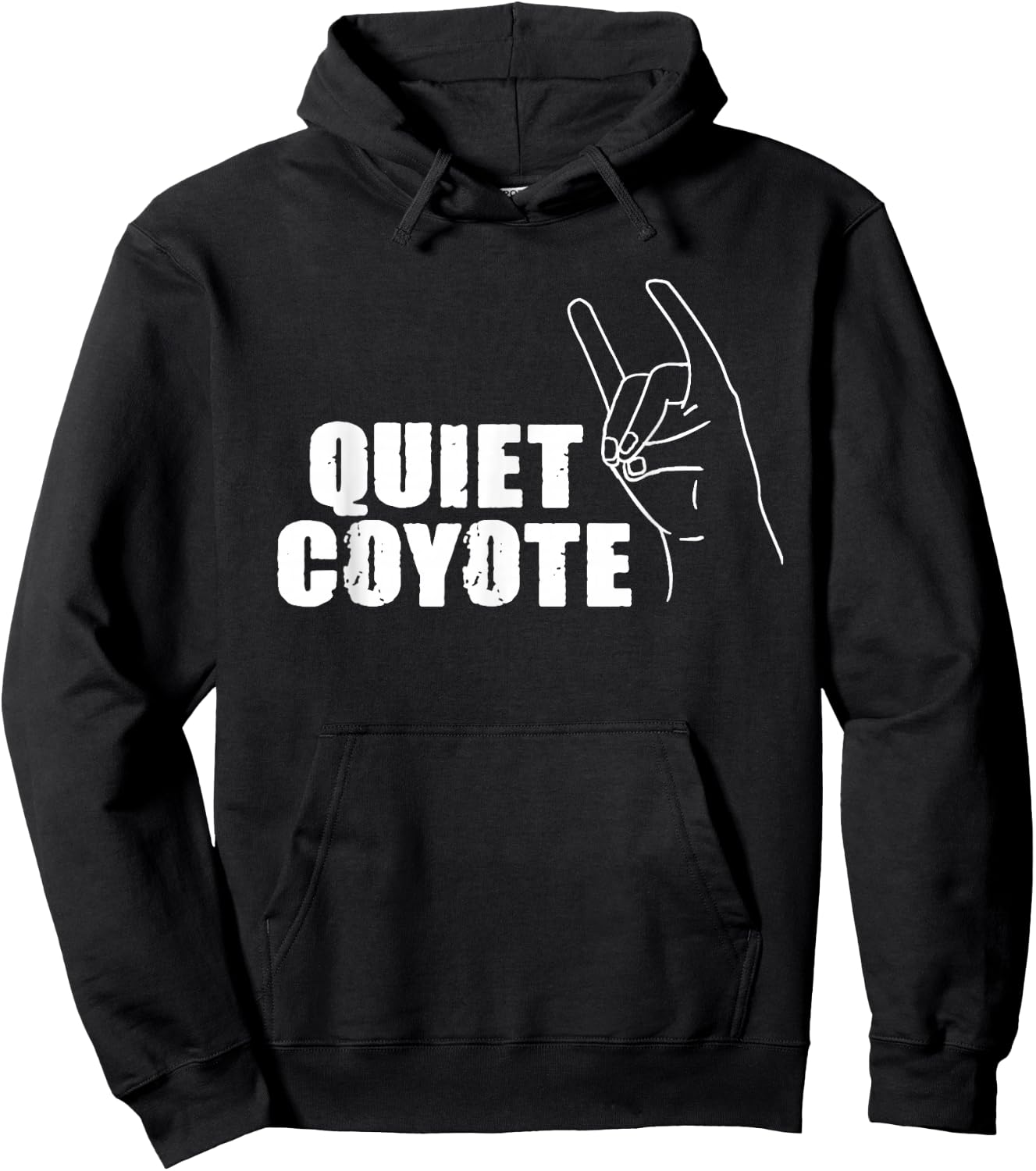 Quiet Coyote Graphic Lovely Pet Adorable Animal Outfit Lover Hoodie - Hoodie | Black