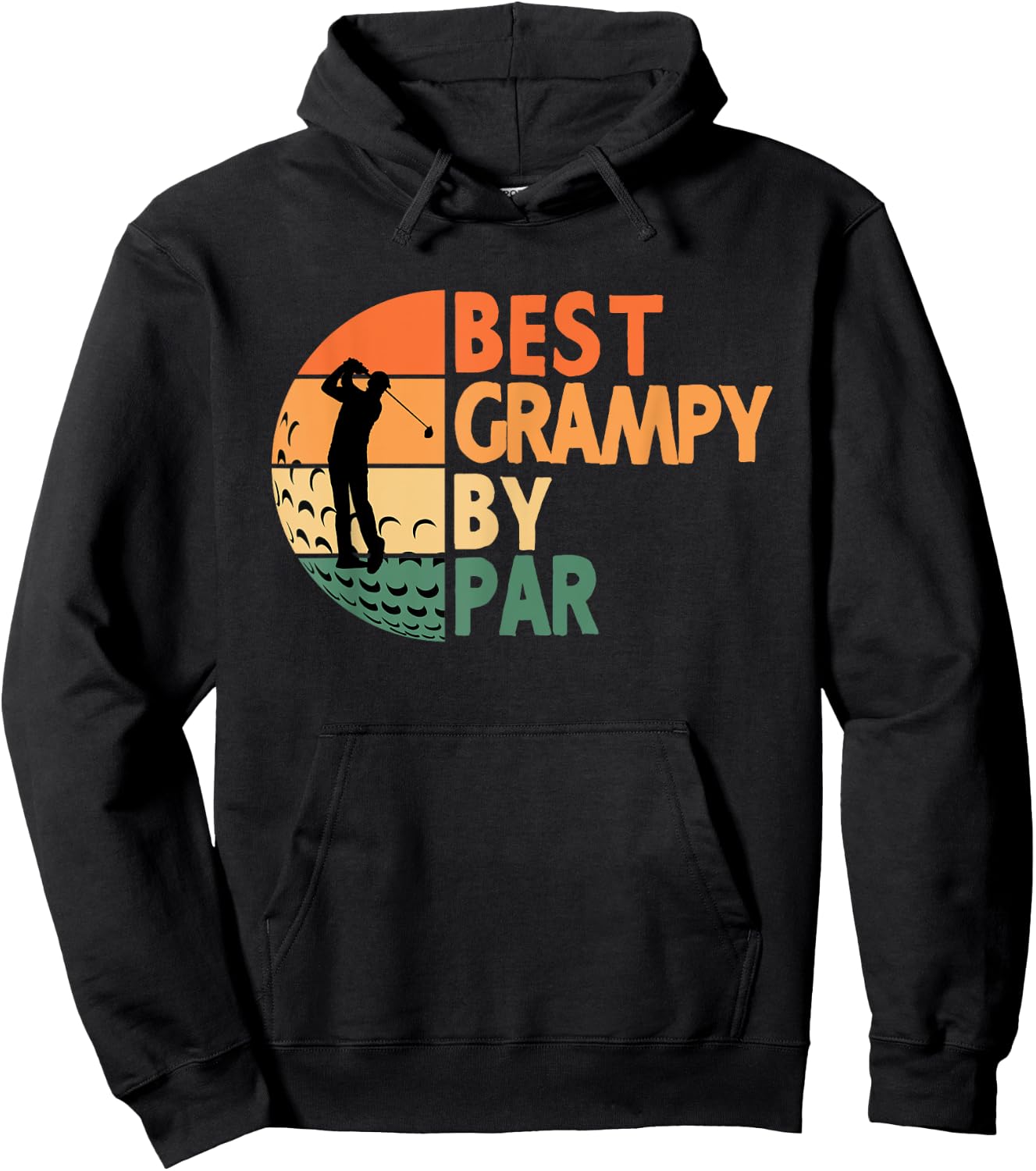 Best Grampy By Par Golfing Funny Golf Golfer Hoodie - Hoodie | Black