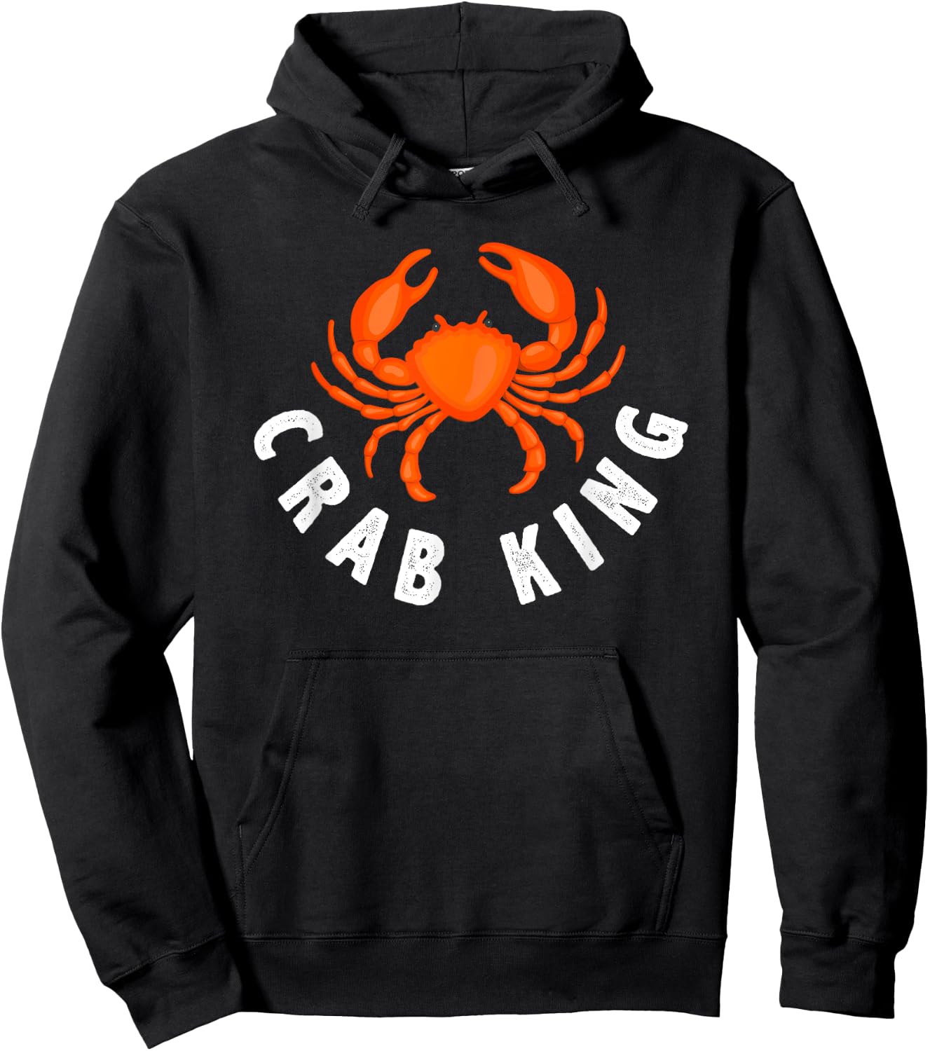 Crab King - Funny Seafood Crab Fishing Gift Hoodie - Hoodie | Black
