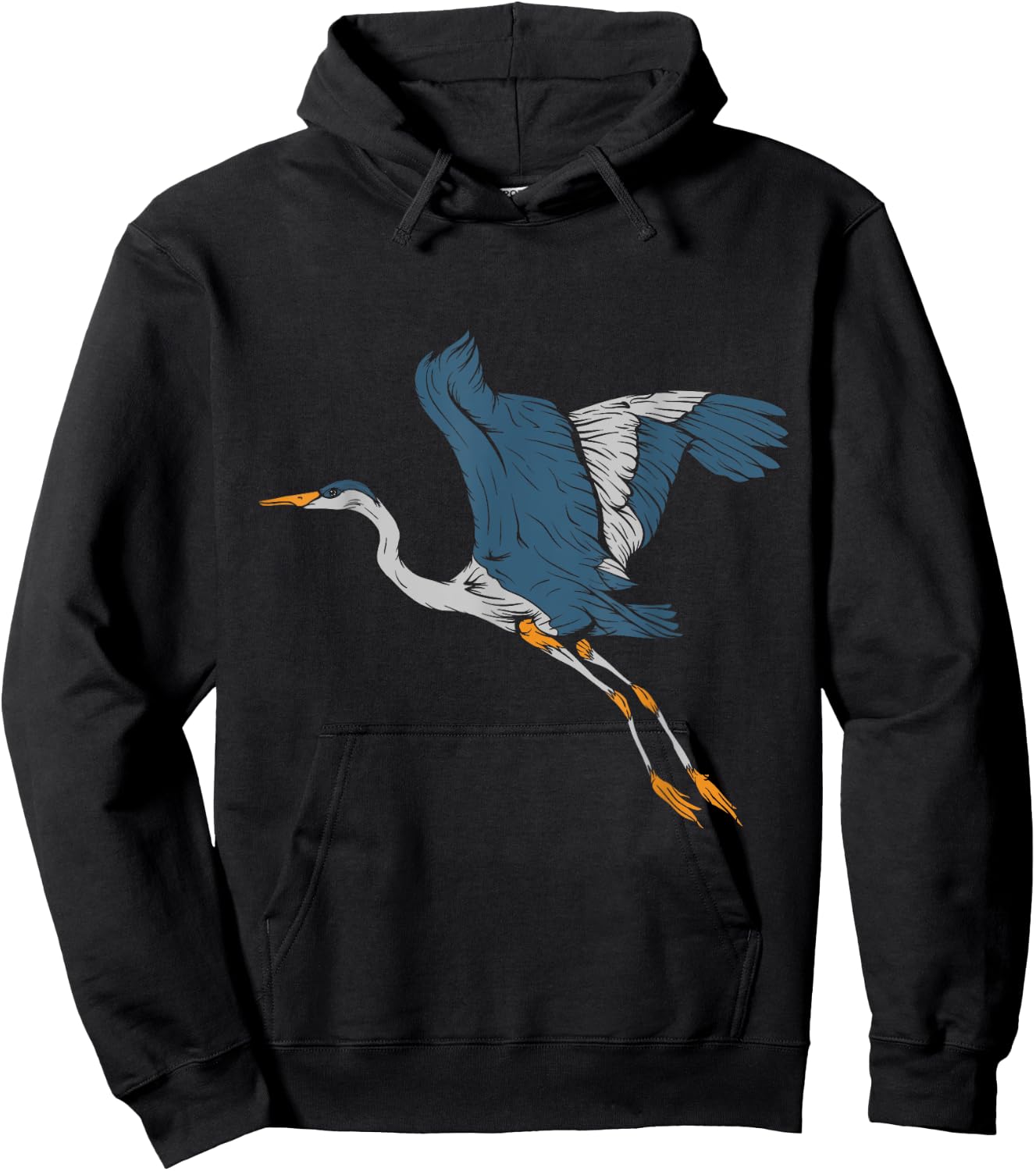 Great Blue Heron Taking Flight Hoodie - Hoodie | Black