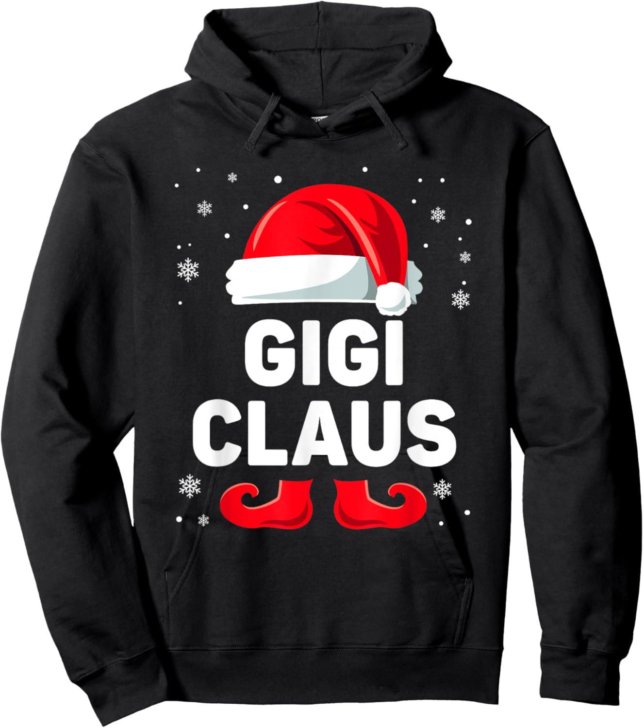 Gigi Claus Christmas Matching Family Group Funny Xmas Hoodie - Hoodie | Black