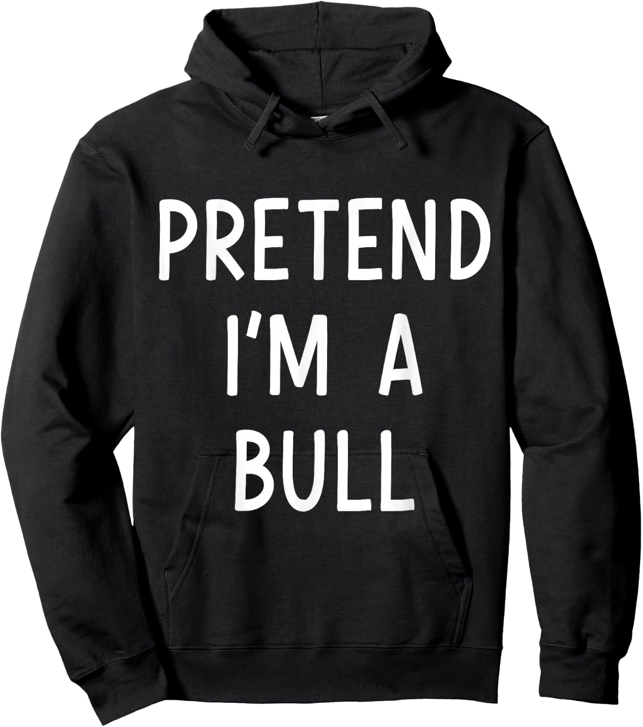 Pretend Im a bull easy lazy costume for halloween party Hoodie - Hoodie | Black