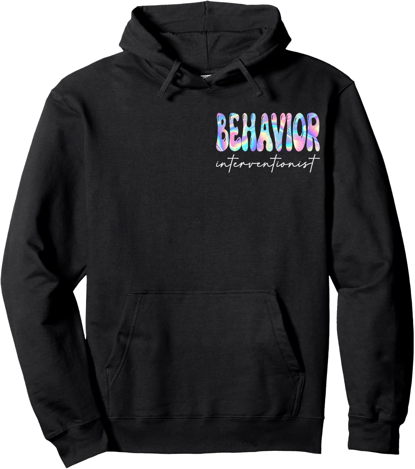 Behavior Interventionist Groovy Back to School Teachers Hoodie - Hoodie | Black