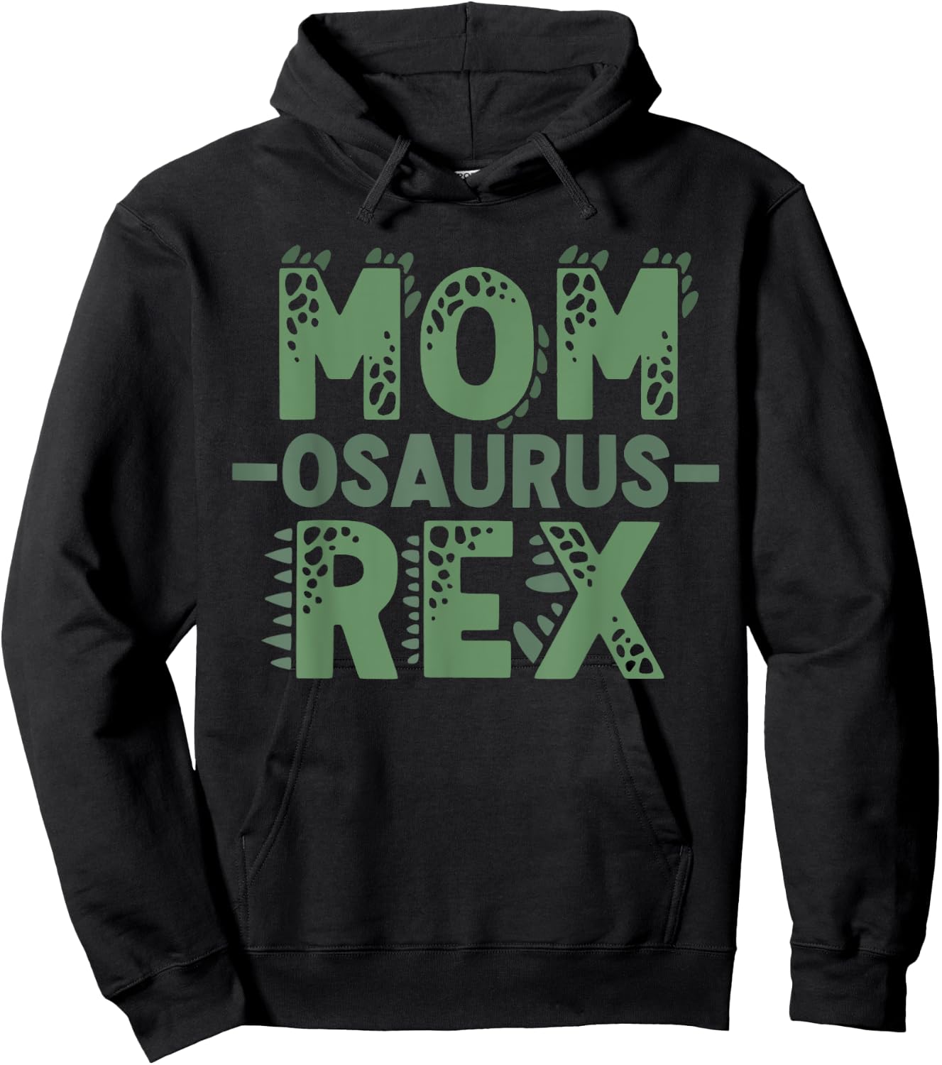 Momsaurus T rex Dinosaur Funny Mom Saurus Matching Family Hoodie - Hoodie | Black