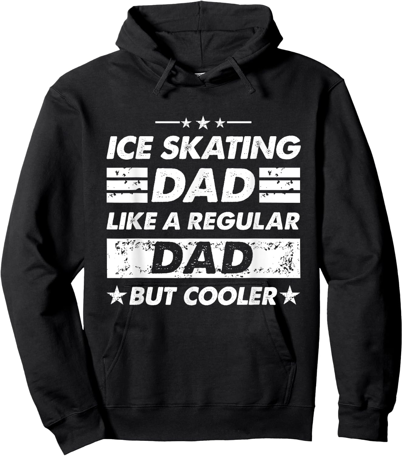 Ice Skating Dad Like A Regular Dad Funny Ice Skating Hoodie - Hoodie | Black