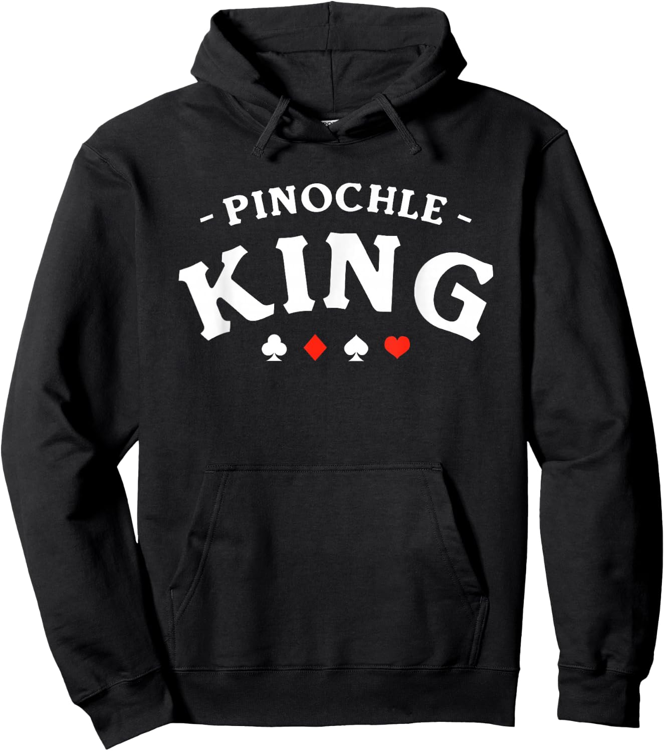Pinochle King Card Game Hoodie - Hoodie | Black