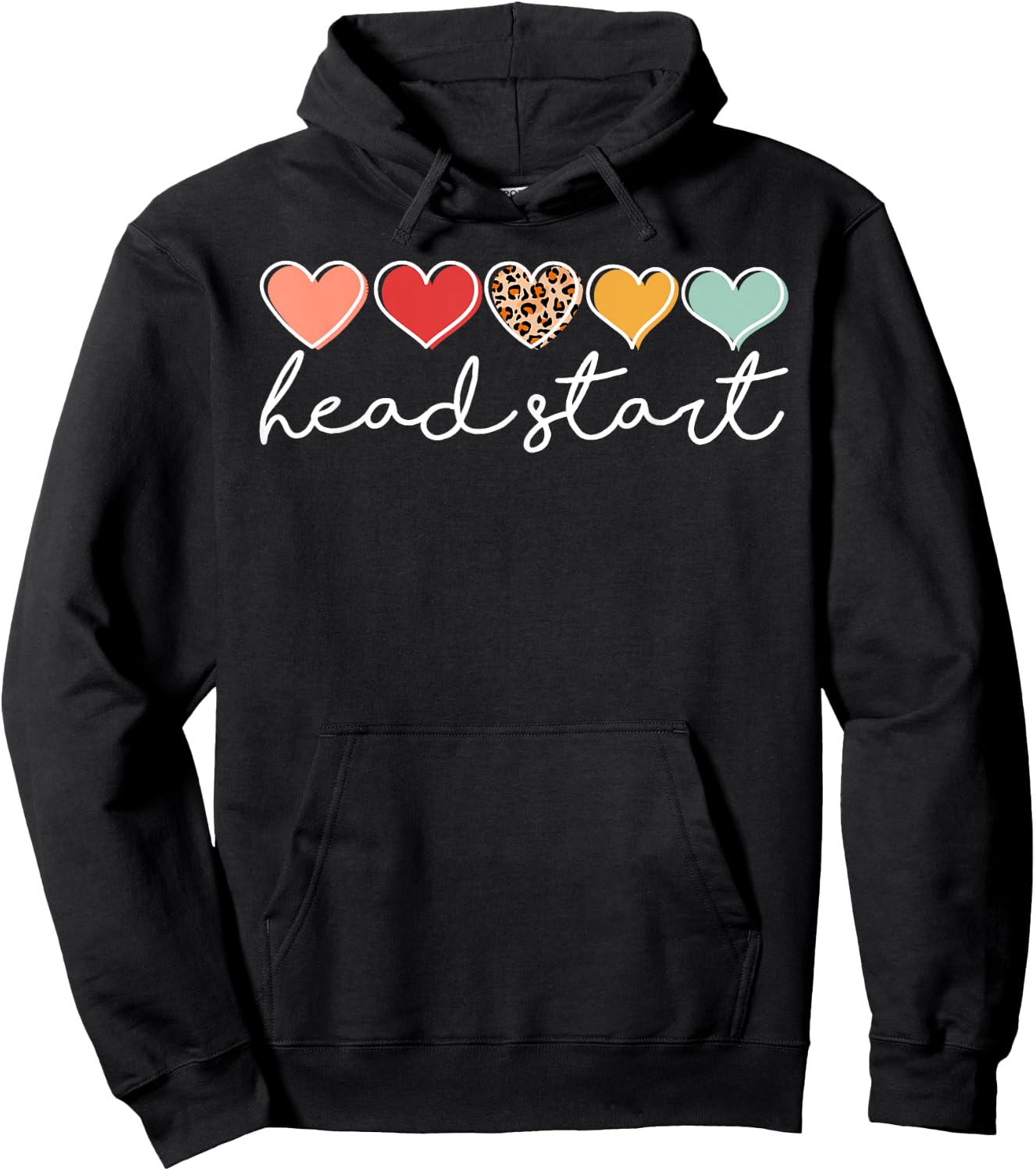 Back To School Head Start Heart Homeschool Headstart Teacher Women Kids Hoodie - Hoodie | Black