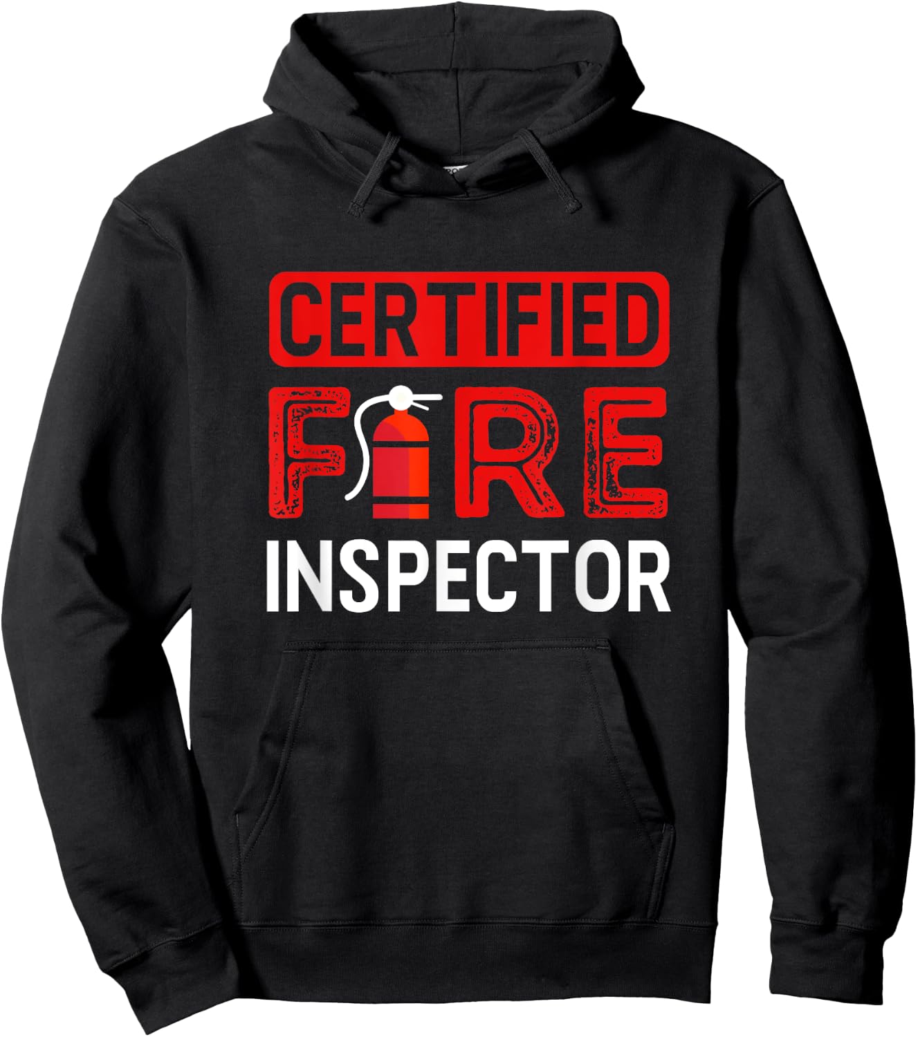 Certified Fire Inspector Shirt Gift Firefighter Hoodie - Hoodie | Black