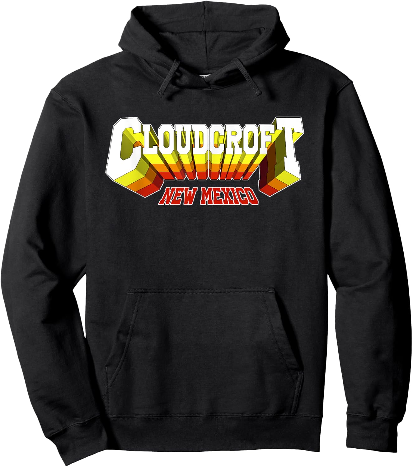 Retro Cloudcroft City NM New Mexico Hoodie - Hoodie | Black