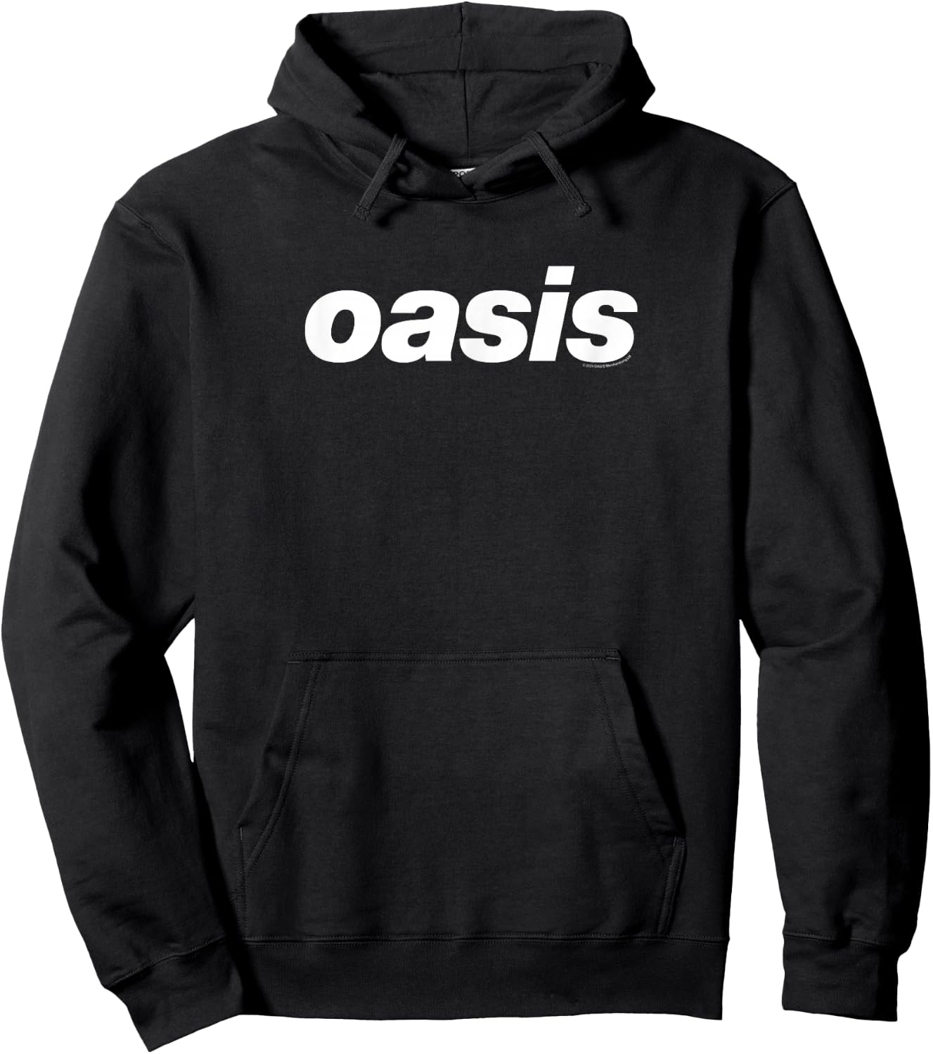 Oasis – White Logo On Black Hoodie - Hoodie | Black