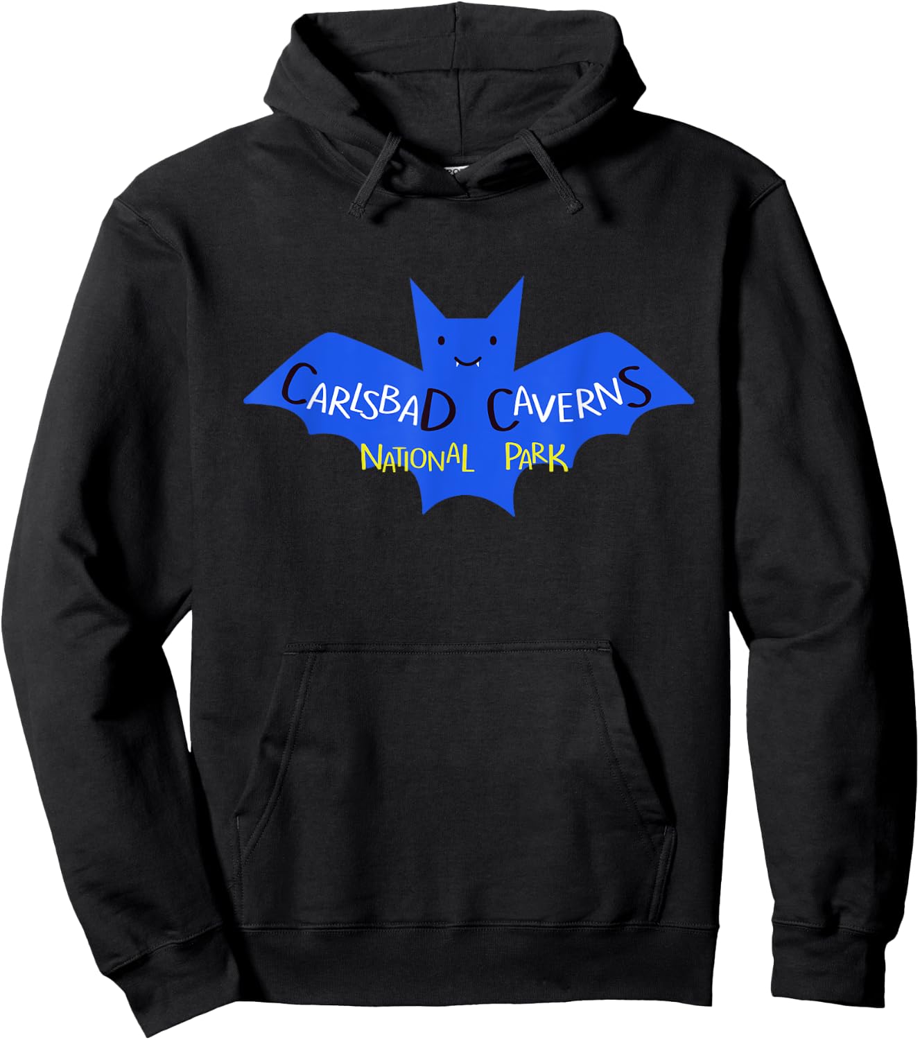 New Mexico Carlsbad Caverns Souvenir With A Cute Bat Hoodie - Hoodie | Black