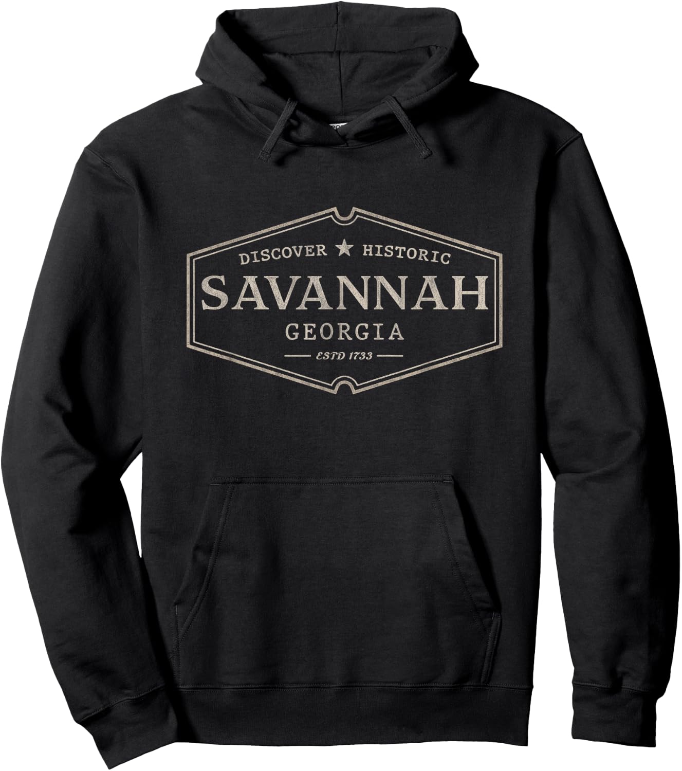 Savannah Georgia | Savannah GA Historic Hoodie - Hoodie | Black