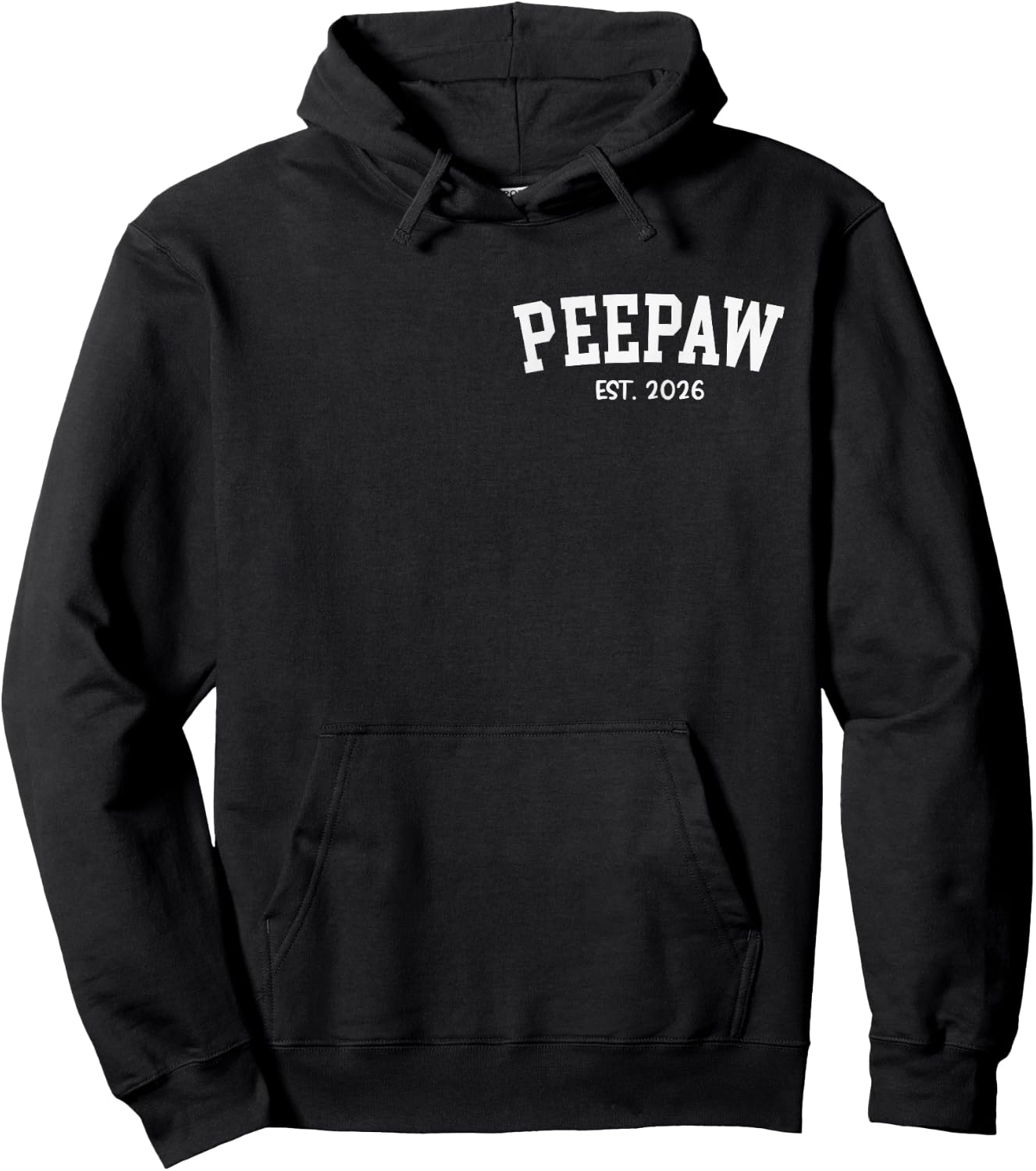 Peepaw EST. 2026 Classic Grandpa Fathers Day Hoodie - Hoodie | Black