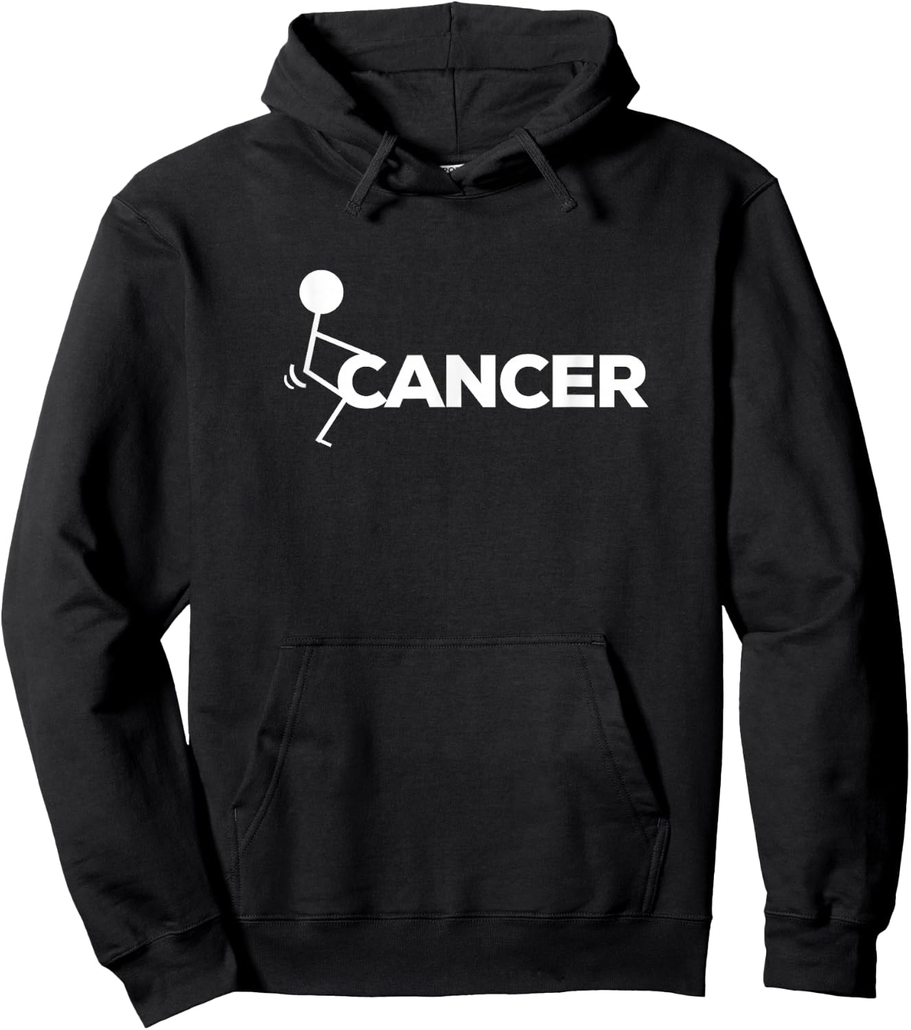 F Cancer Funny Stick figure Screw Hump It T Shirt Hoodie - Hoodie | Black