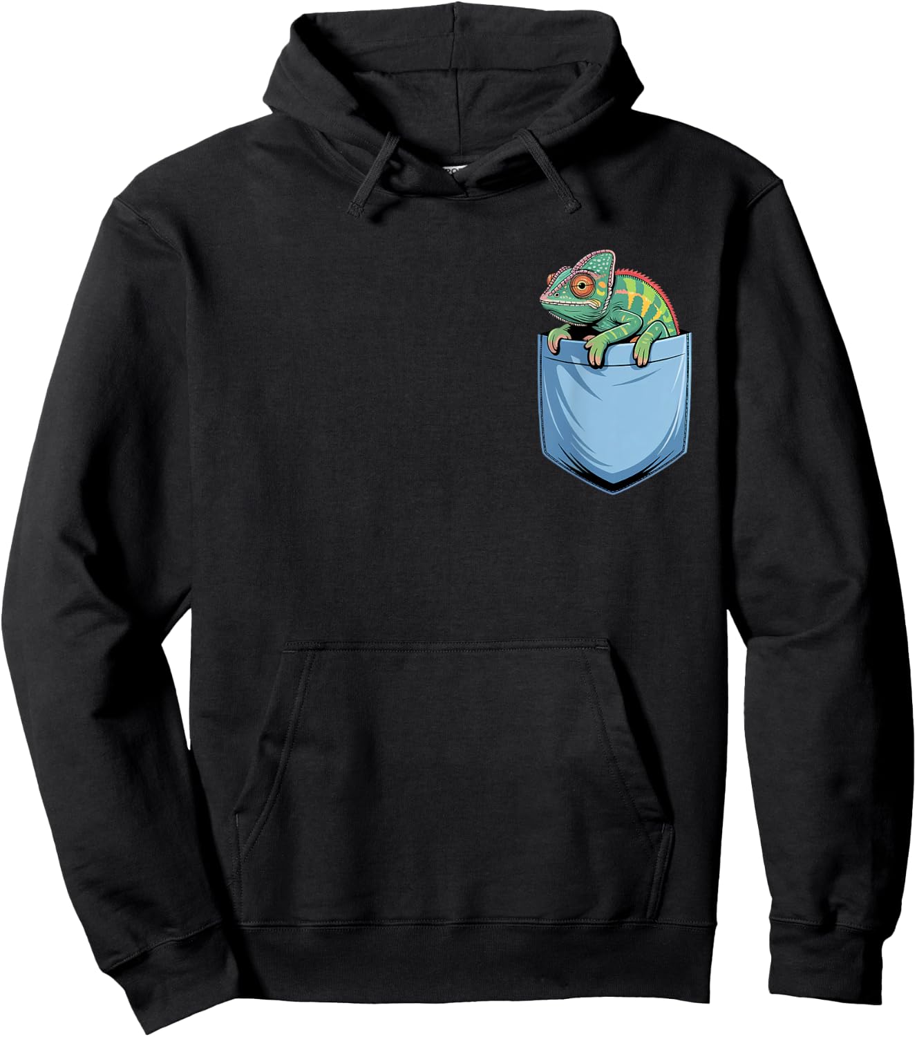 Cute Pocket Chameleon Lizard Lovers Herpetologist Hoodie - Hoodie | Black