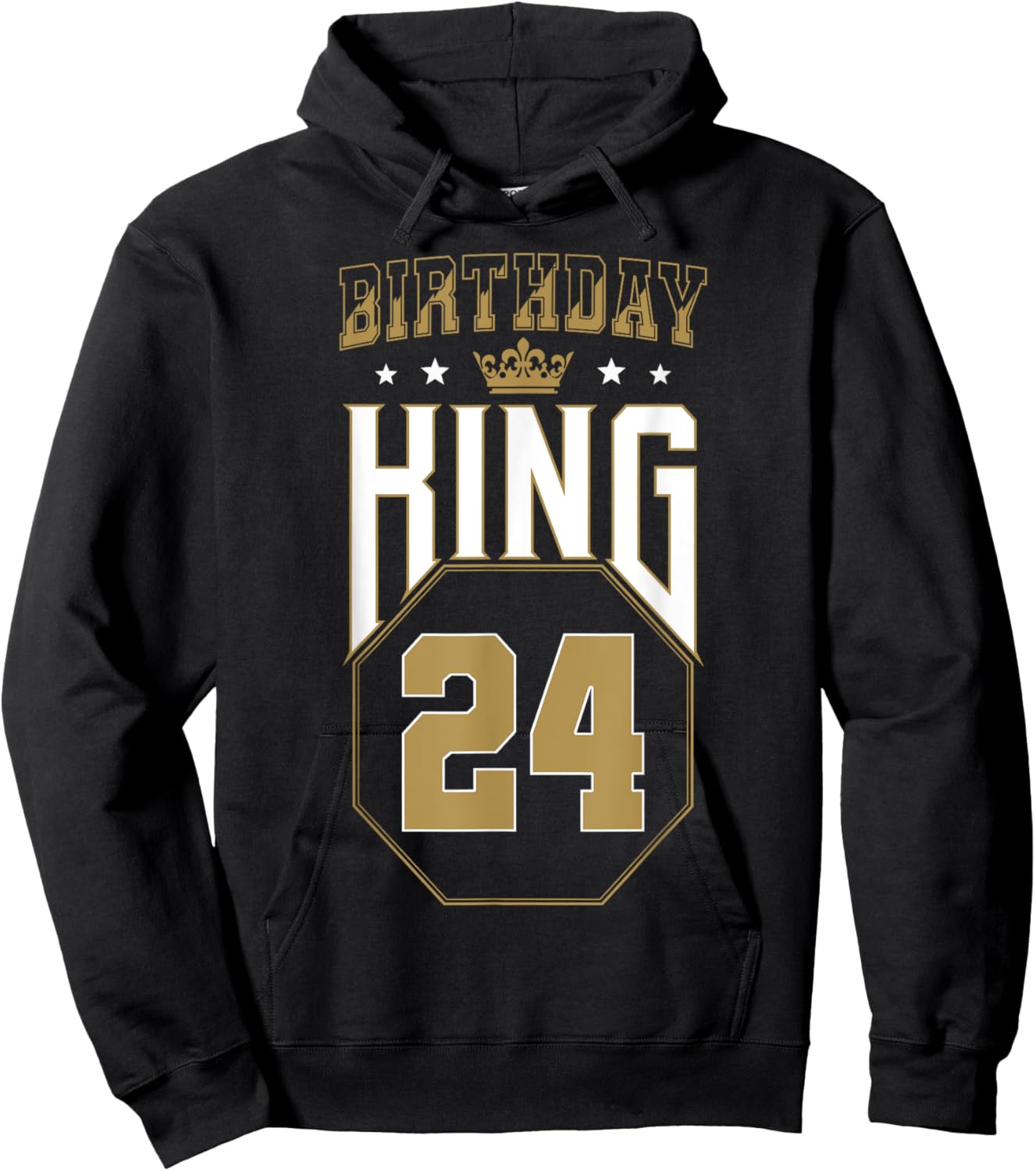 Birthday King 24th Birthday Crown 24 Years Bday Hoodie - Hoodie | Black