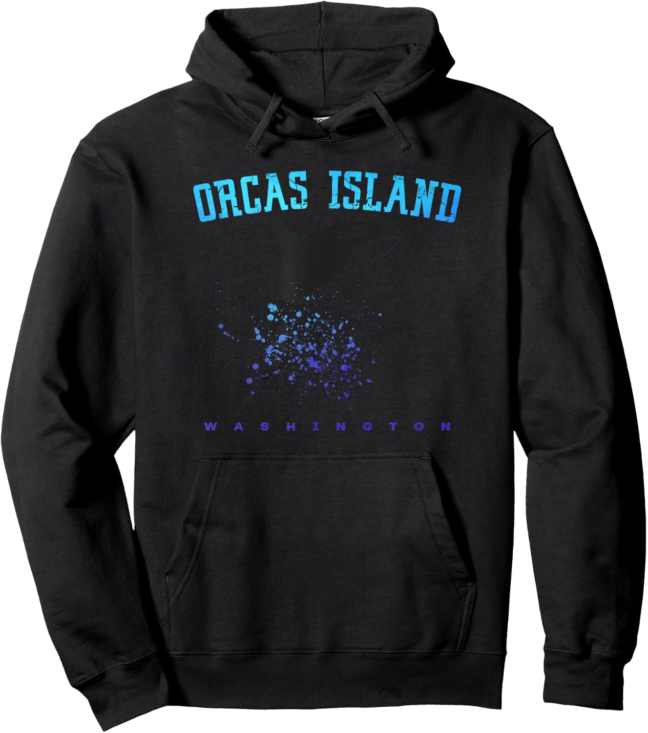 ORCAS ISLAND WASHINGTON Killer Whale Dolphin Lover Souvenir Hoodie - Hoodie | Black