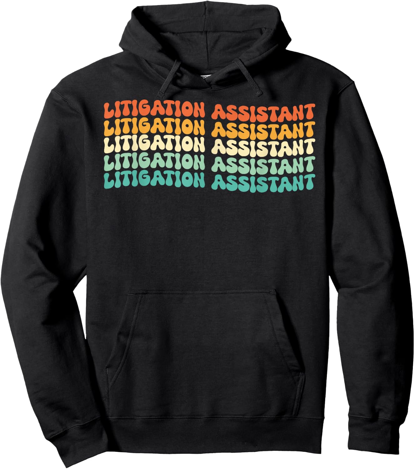 Groovy Litigation Assistant Job Title Hoodie - Hoodie | Black