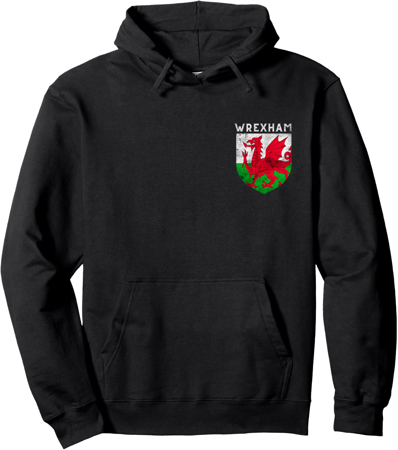 Wrexham Gifts Wales Welsh Flag Dragon Apparel Souvenirs Hoodie - Hoodie | Black