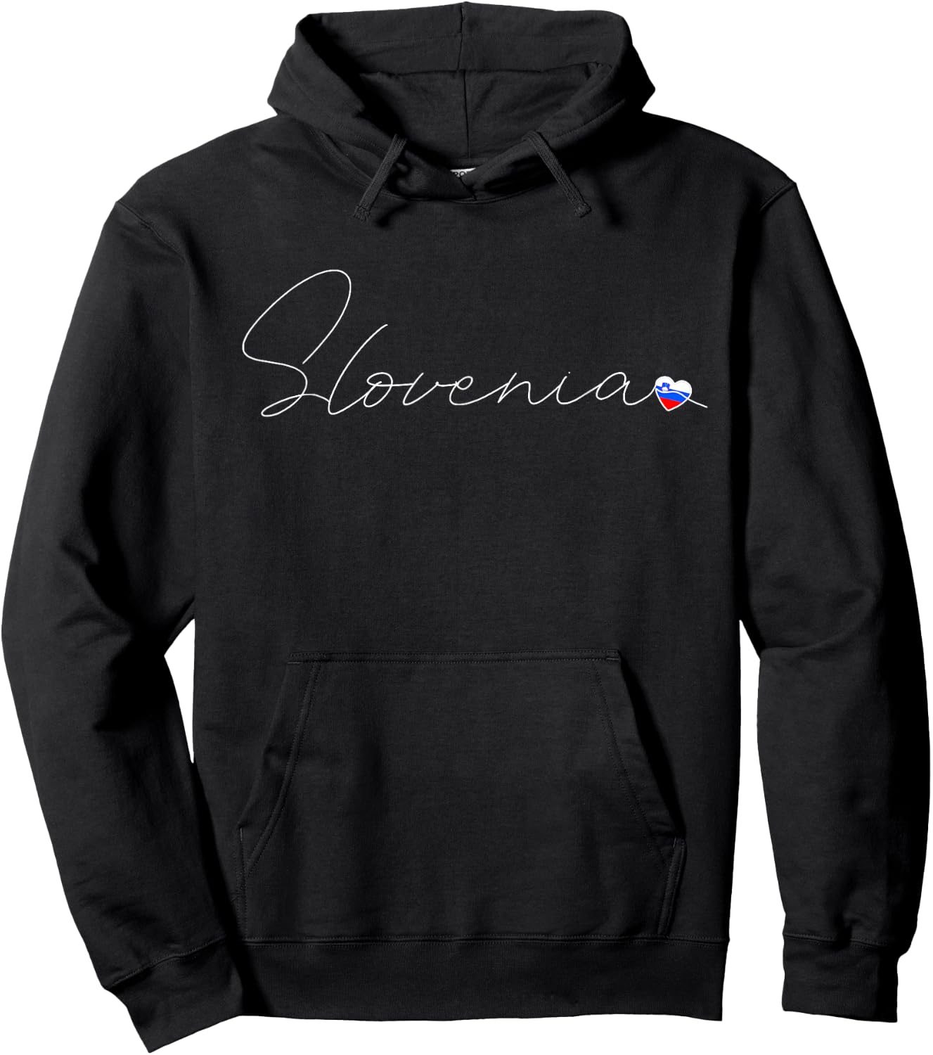 Slovenija Love Slovenian Flag and Heart on Slovenia Hoodie - Hoodie | Black