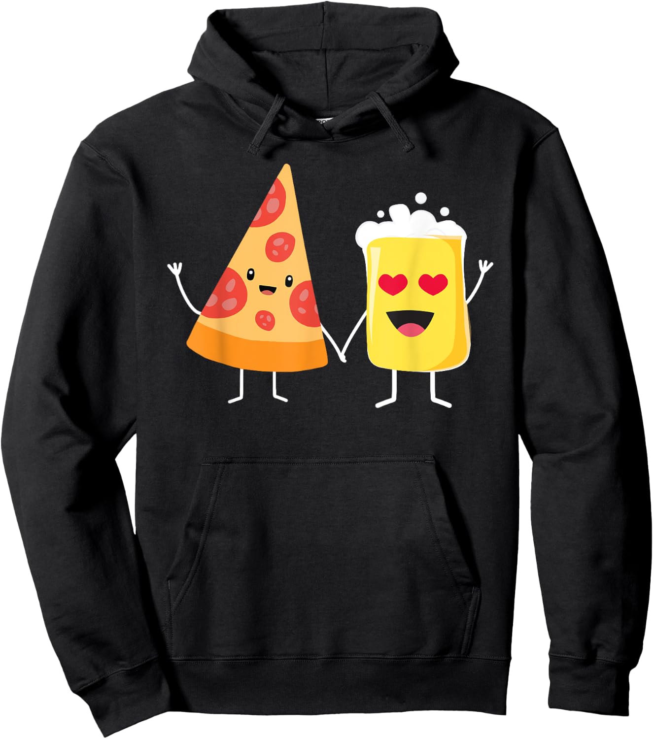 Pizza & Beer Lovers - Pizza and Beer Hoodie - Hoodie | Black