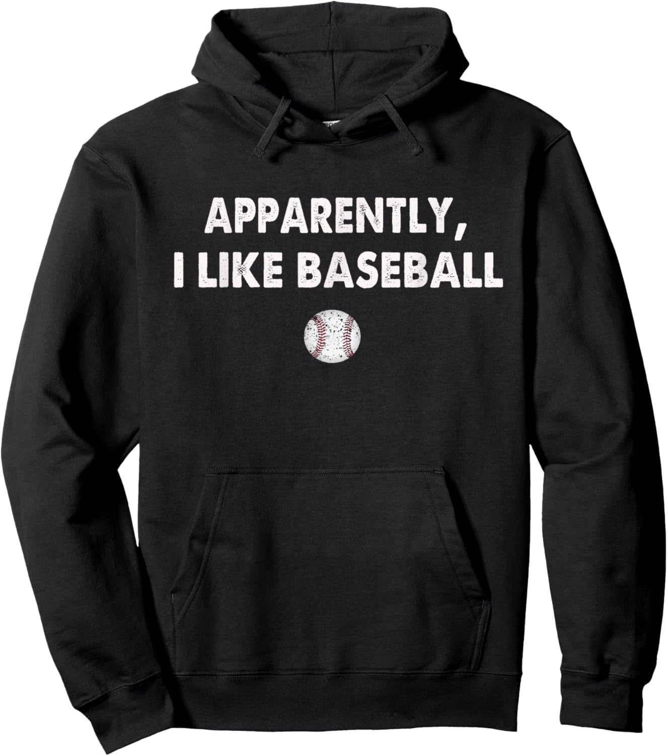 Apparently I Like Baseball Hoodie - Hoodie | Black