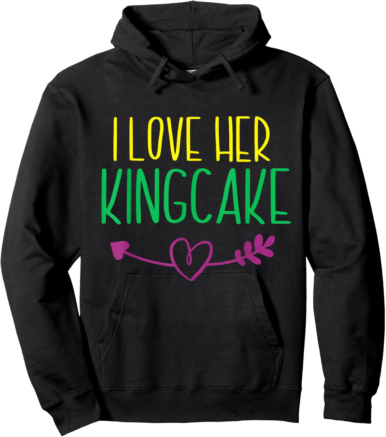 I Love His Crawfish Mardi Gras Funny Masquerade Party Couple Hoodie - Hoodie | Black