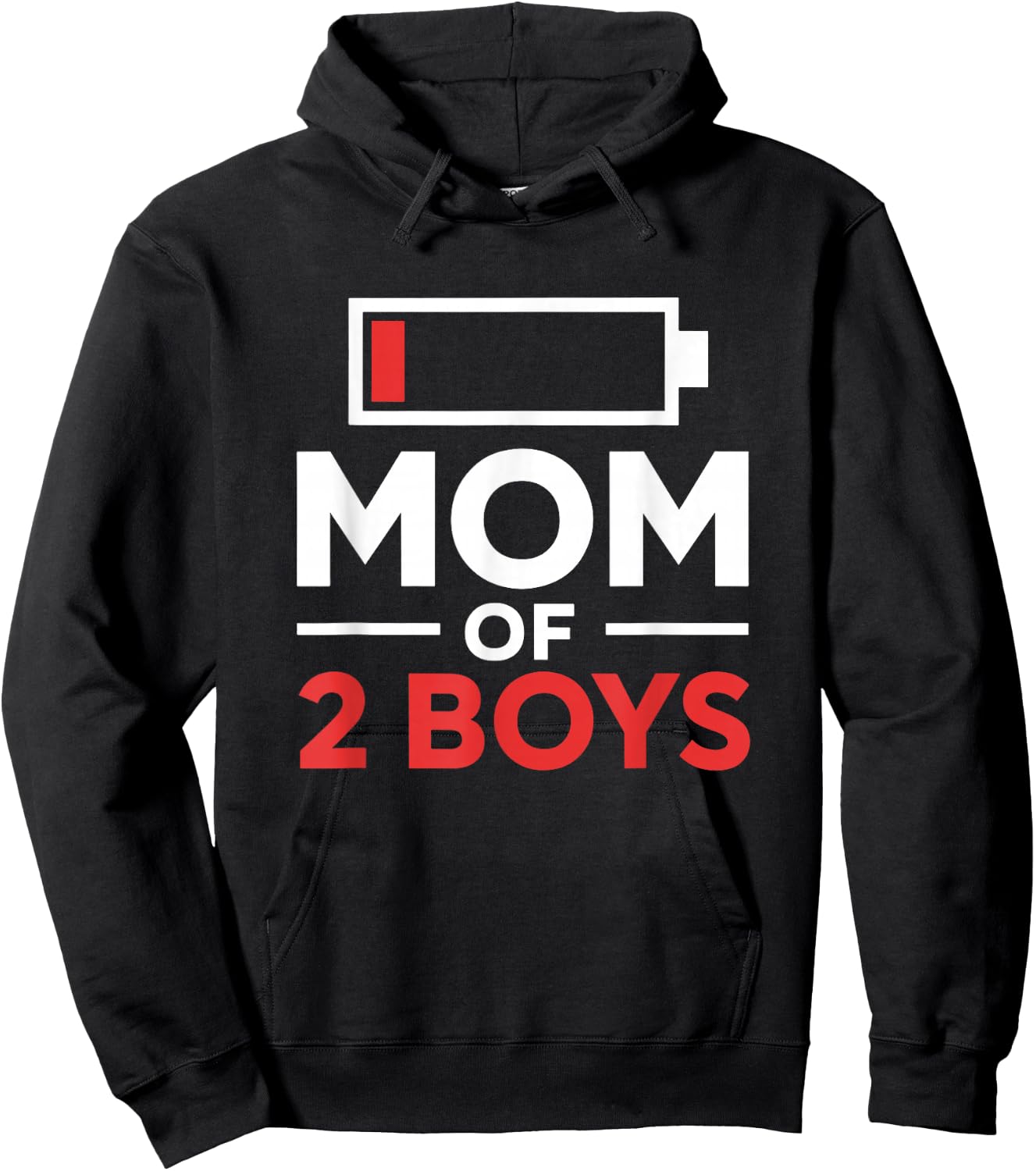 Mom of 2 Boys Gift from Son Mothers Day Birthday Women Hoodie - Hoodie | Black