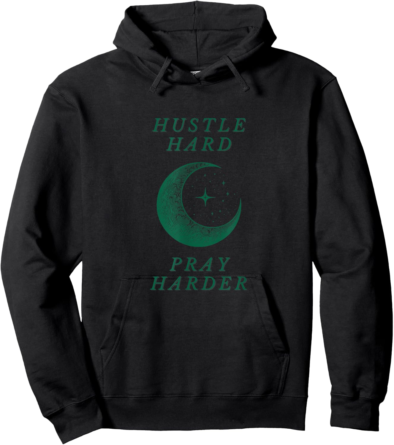 Hustle Hard Pray Harder Islam Muslim Ramadan Men Women Hoodie - Hoodie | Black