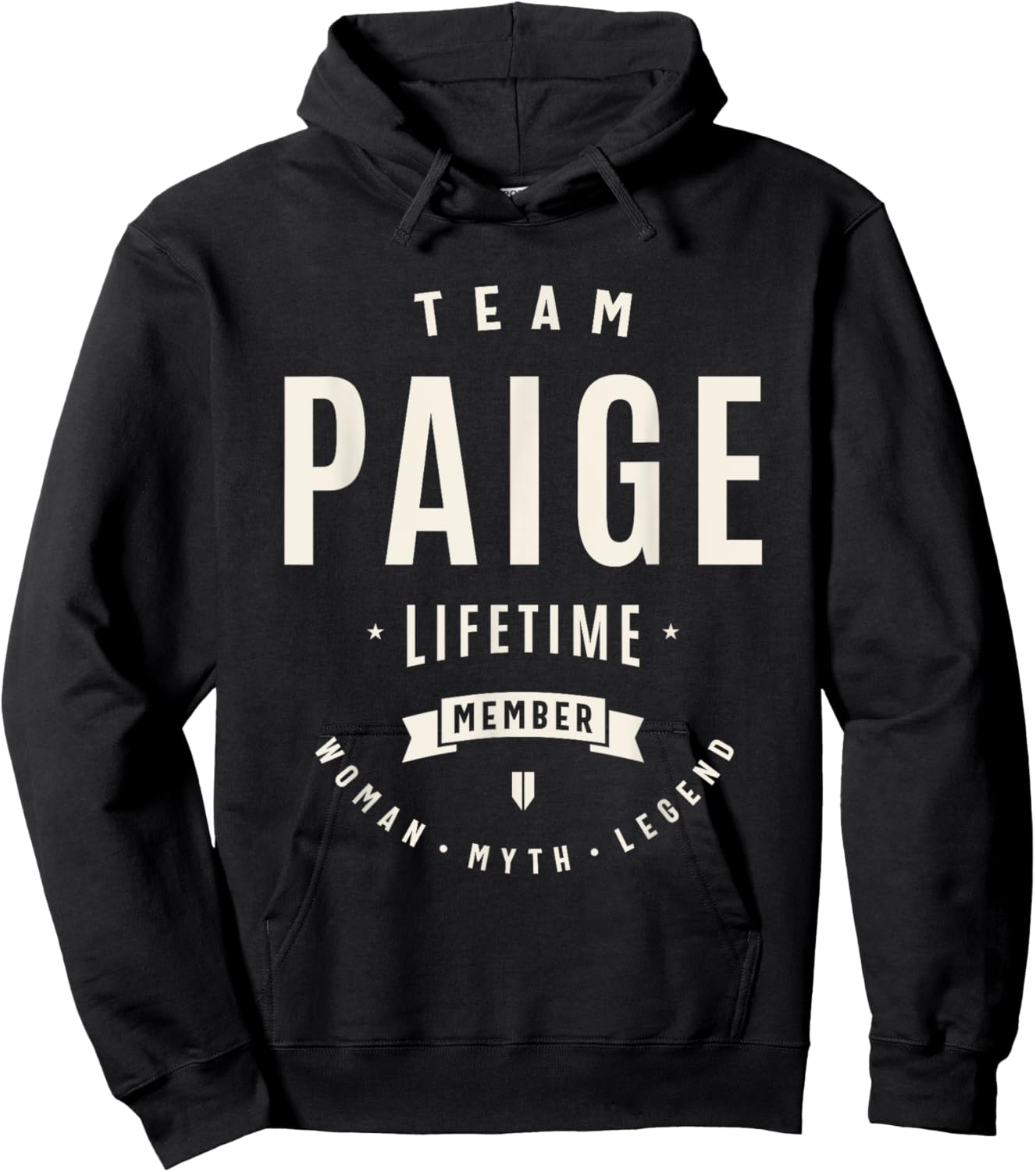 Team Paige Lifetime Member Funny Name Paige Hoodie - Hoodie | Black