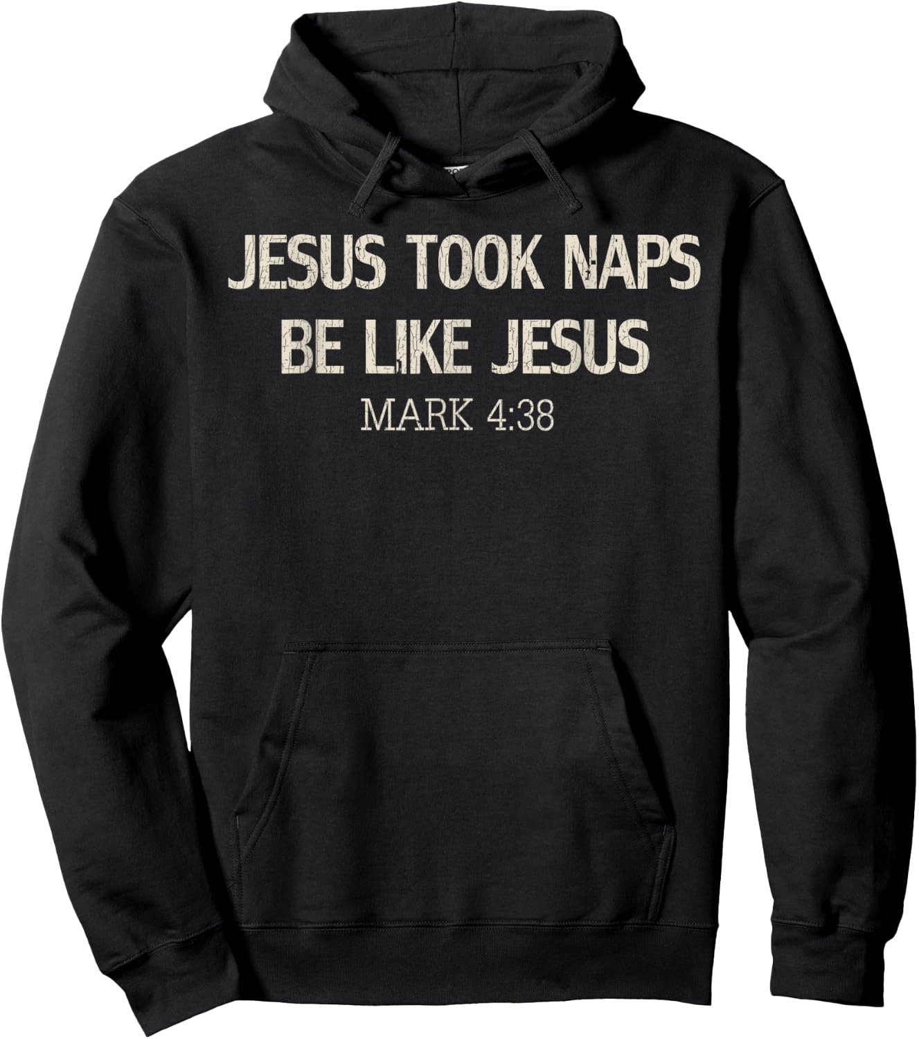 Vintage Retro Funny Jesus Took Naps Be Like Jesus Mark 4:38 Hoodie - Hoodie | Black