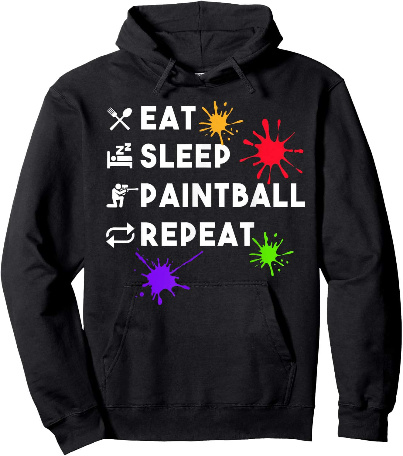 Paintball Art Women Boys Paint Ball Party Paintball Hoodie - Hoodie | Black