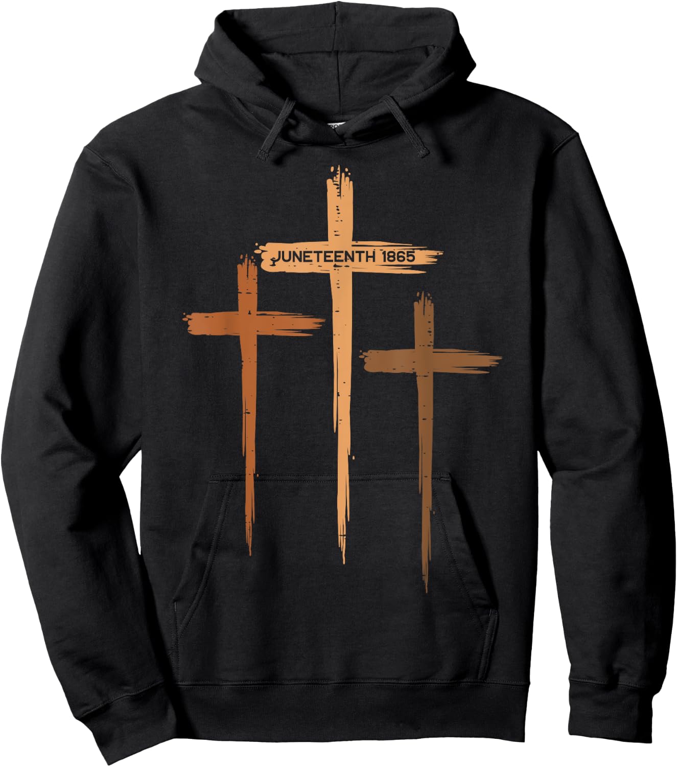Juneteenth Cross Black Freedom Day Christian Men Women Kids Hoodie - Hoodie | Black