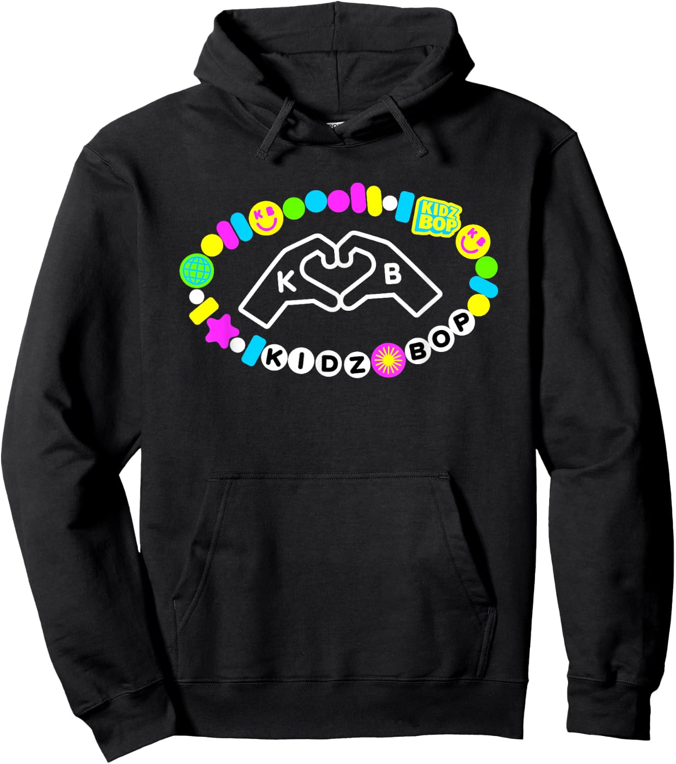 KIDZ BOP Merch – Friendship Bracelet Hoodie - Hoodie | Black