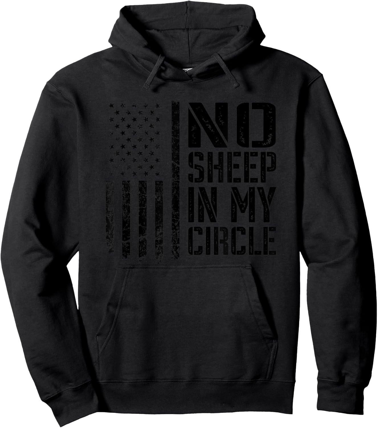 No Sheep In My Circle - Patriotic USA Lions Wolves Not Sheep Women Men Hoodie - Hoodie | Black
