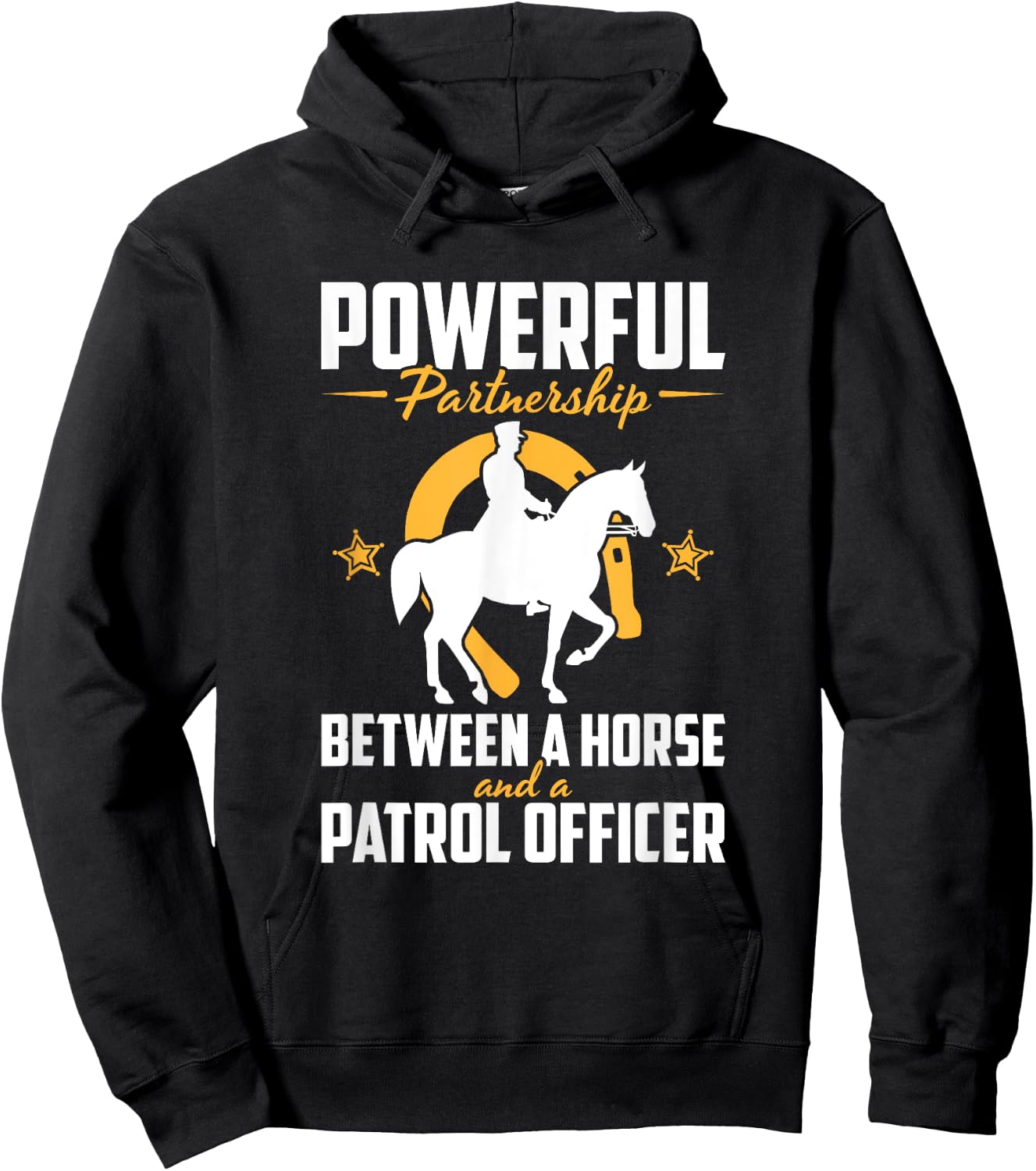 Police Horse Patrol Officer Cops Police Mounted Patrol Hoodie - Hoodie | Black