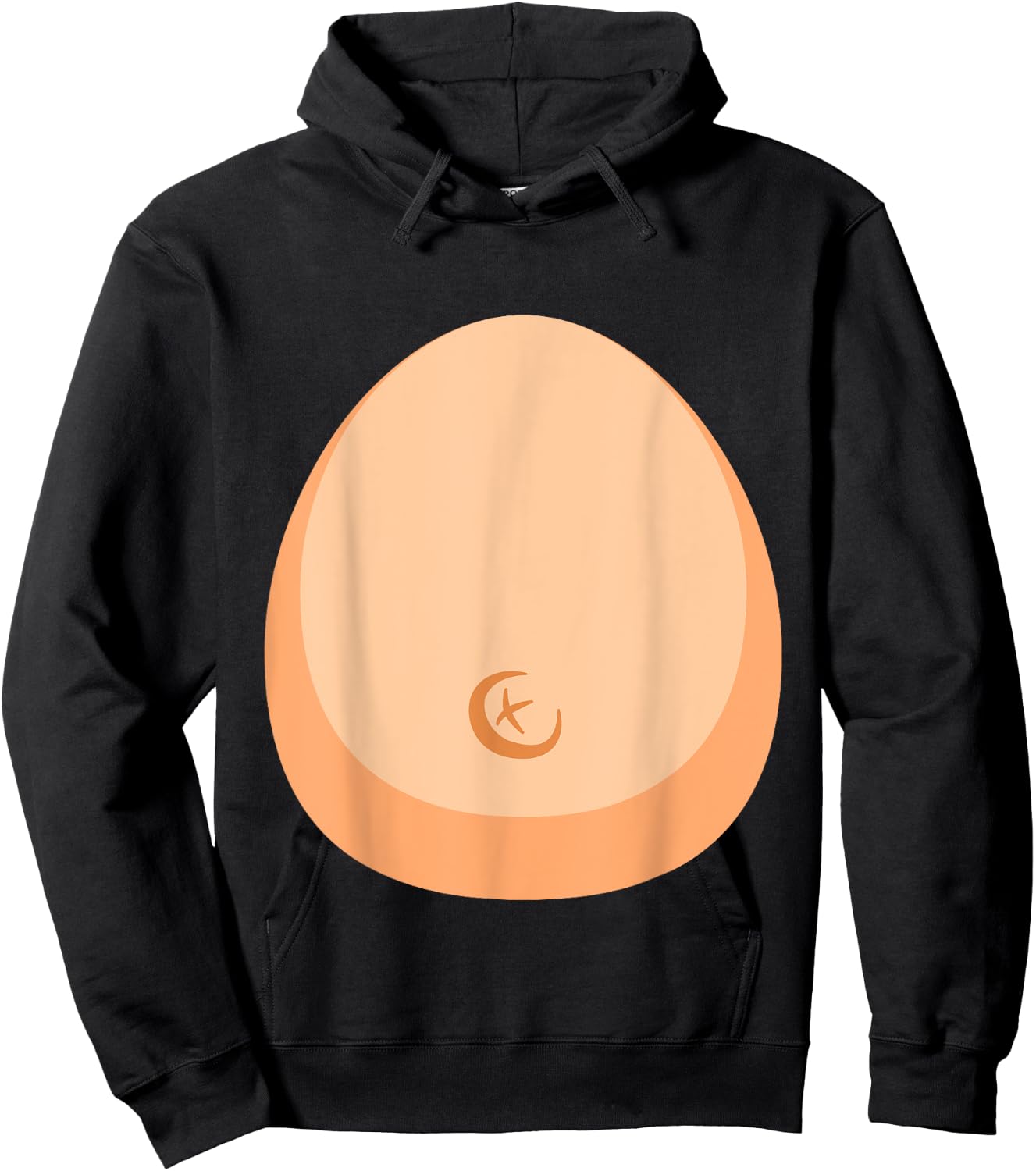 Funny lazy DIY monkey belly costume for halloween party Hoodie - Hoodie | Black