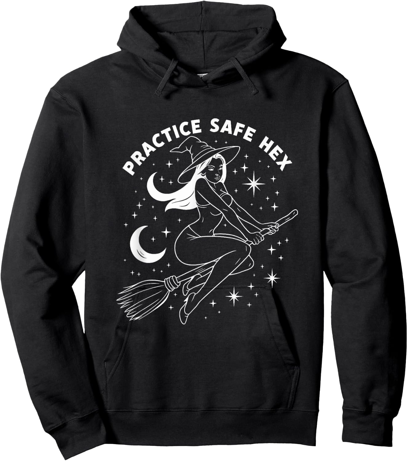 Practice Safe Hex - Halloween Pagan Education Witch Hoodie - Hoodie | Black
