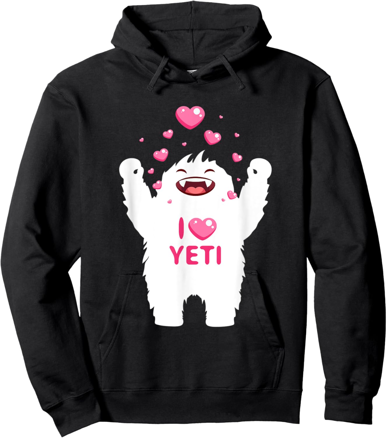 I Heart Yeti Shirt - ALL COLORS Kids Love Hoodie - Hoodie | Black