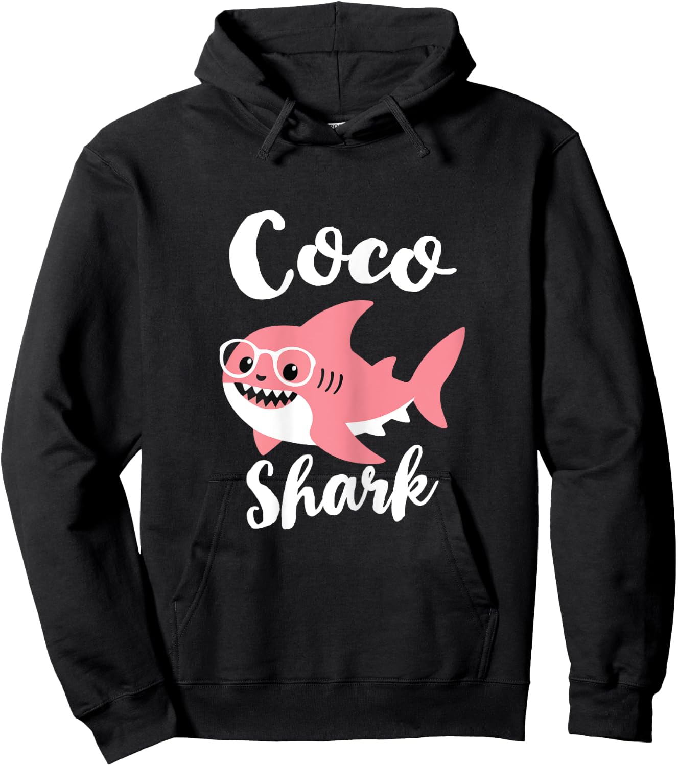Coco Shark Mother's Day Grandma Funny Hoodie - Hoodie | Black