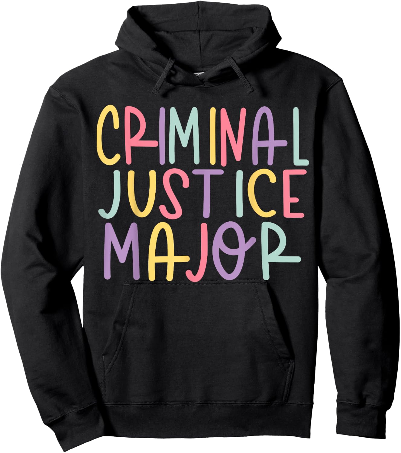 Criminal Justice Major Hoodie - Hoodie | Black