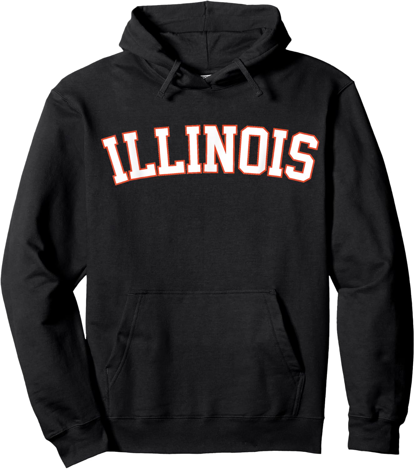 Retro Illinois Vintage Illinois Orange Blue Throwback IL Hoodie - Hoodie | Black