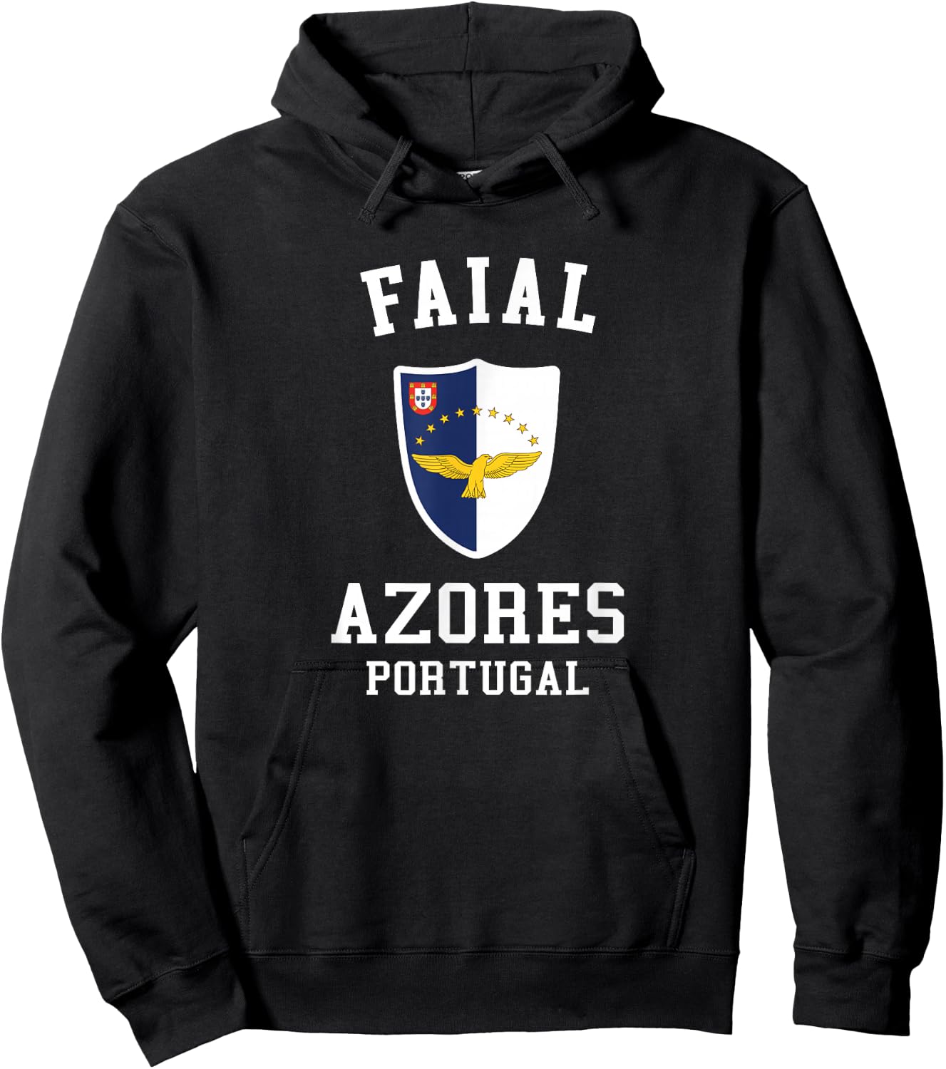 Faial Azores Flag - Faial Portugal Island Souvenir Hoodie - Hoodie | Black