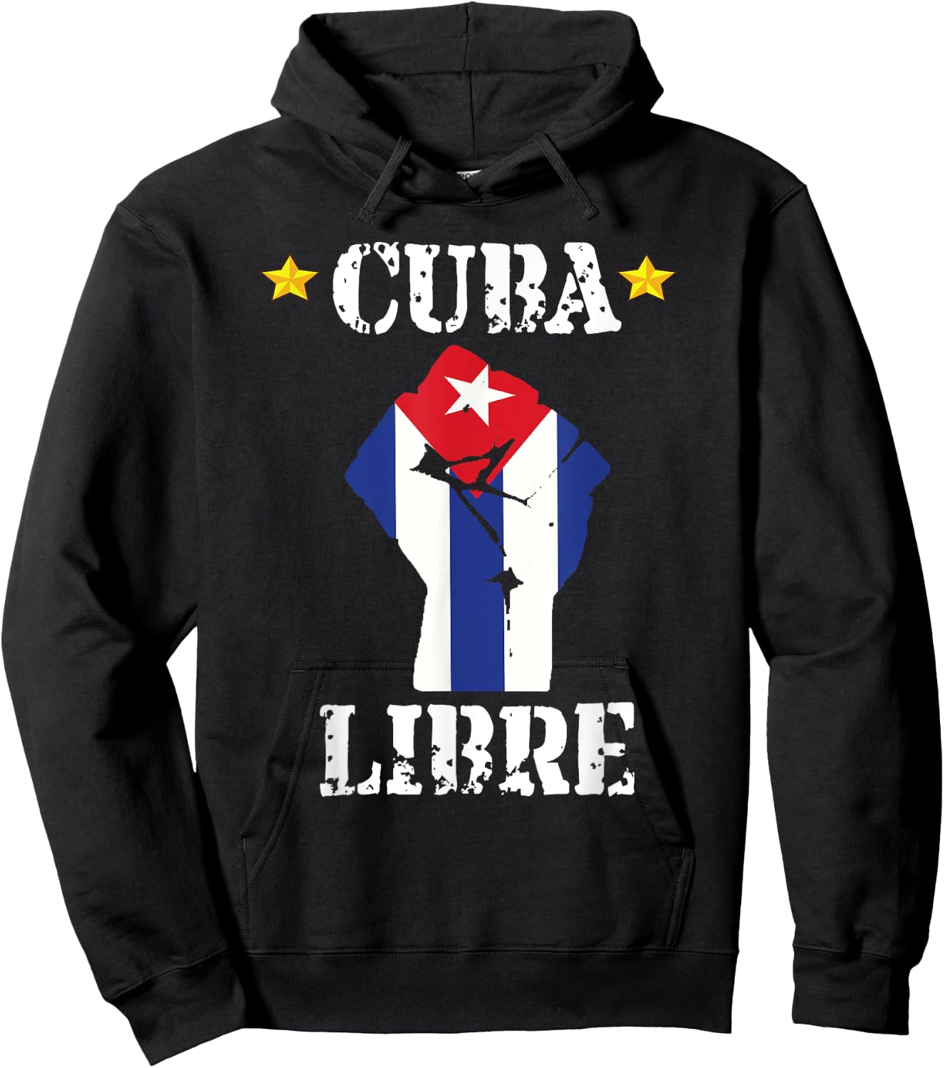 Free Cuba Libre Cuban Flag American Flag I Stand With Cuba Hoodie - Hoodie | Black