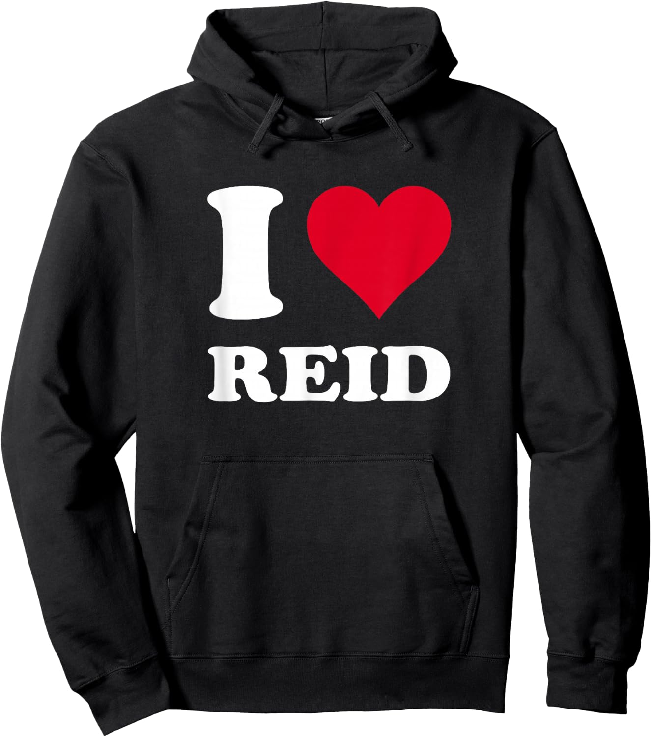 Red Heart I Love Reid Hoodie - Hoodie | Black